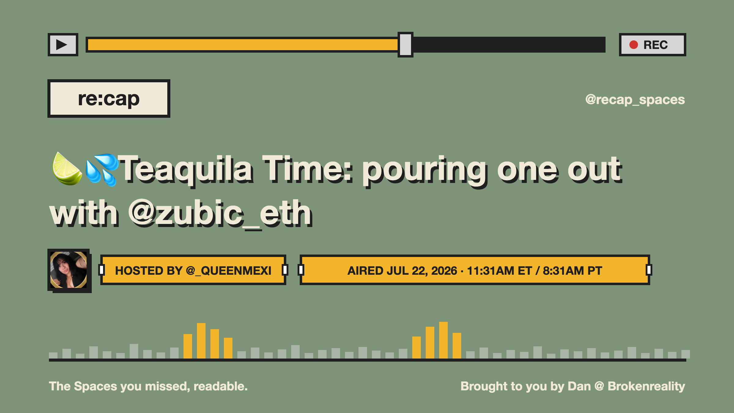 🍋‍🟩💦Teaquila Time: pouring one out with @zubic_eth