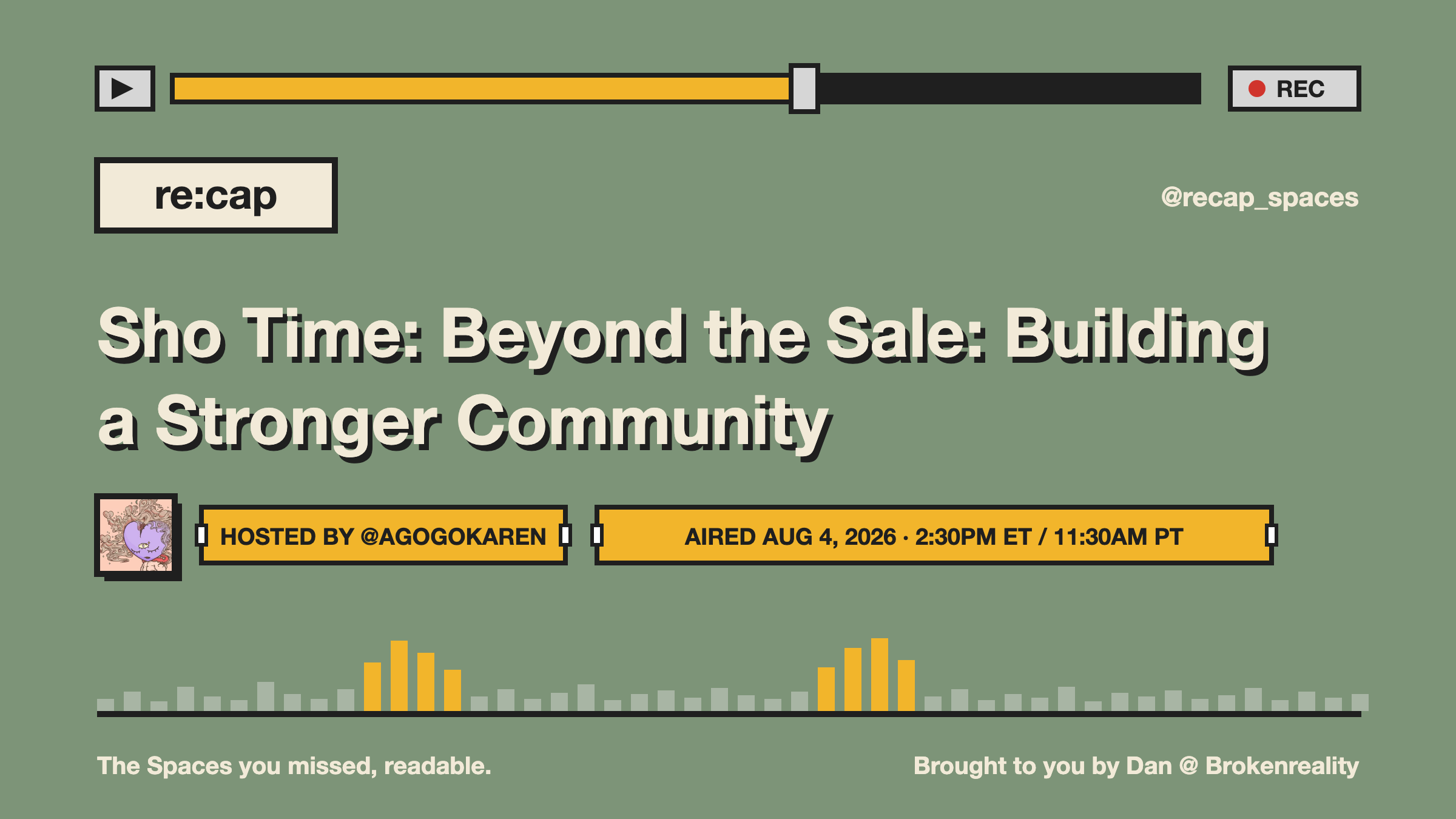 Sho Time:  Beyond the Sale: Building a Stronger Community
