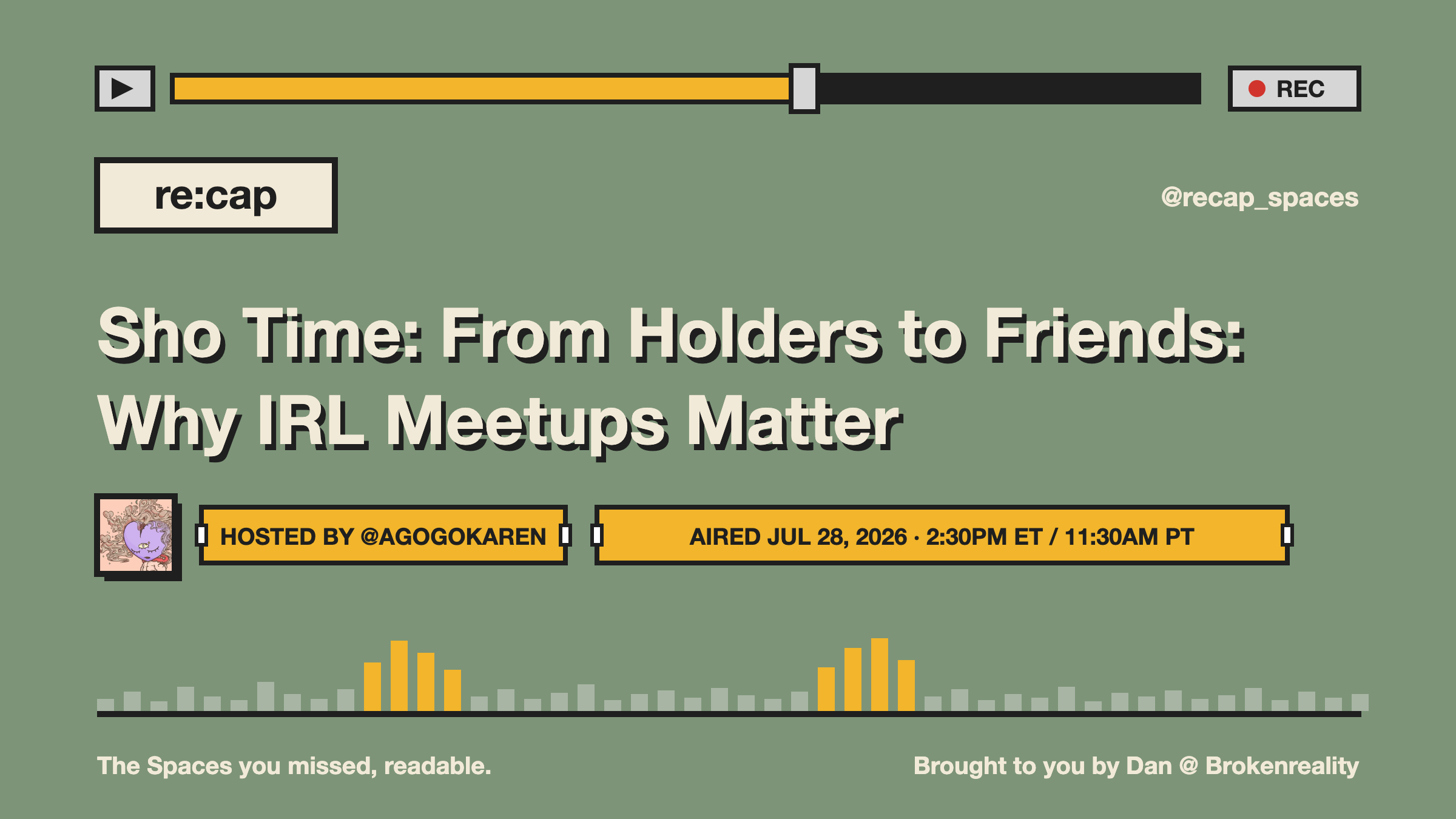 Sho Time: From Holders to Friends: Why IRL Meetups Matter