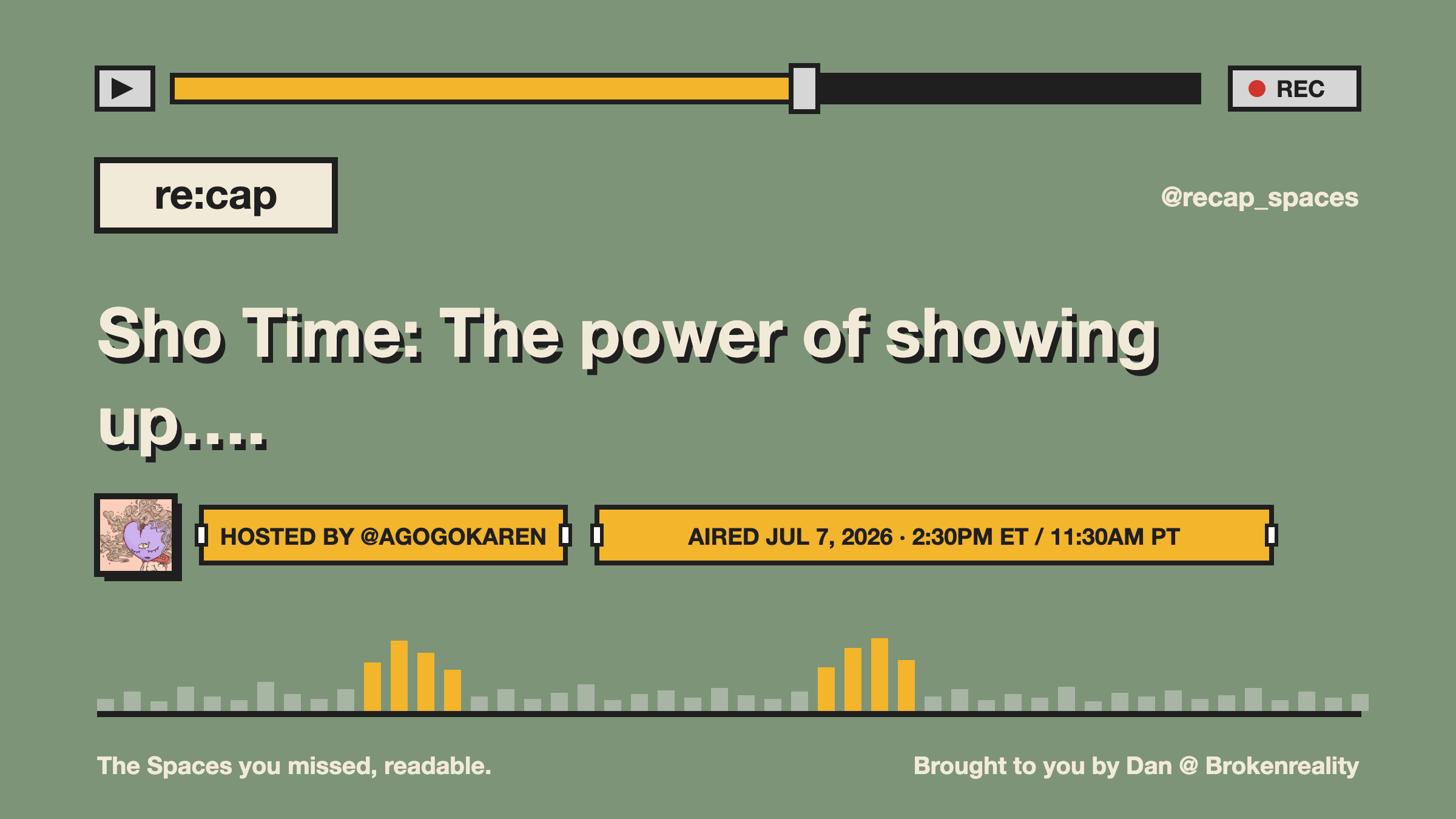 Sho Time: The power of showing up….