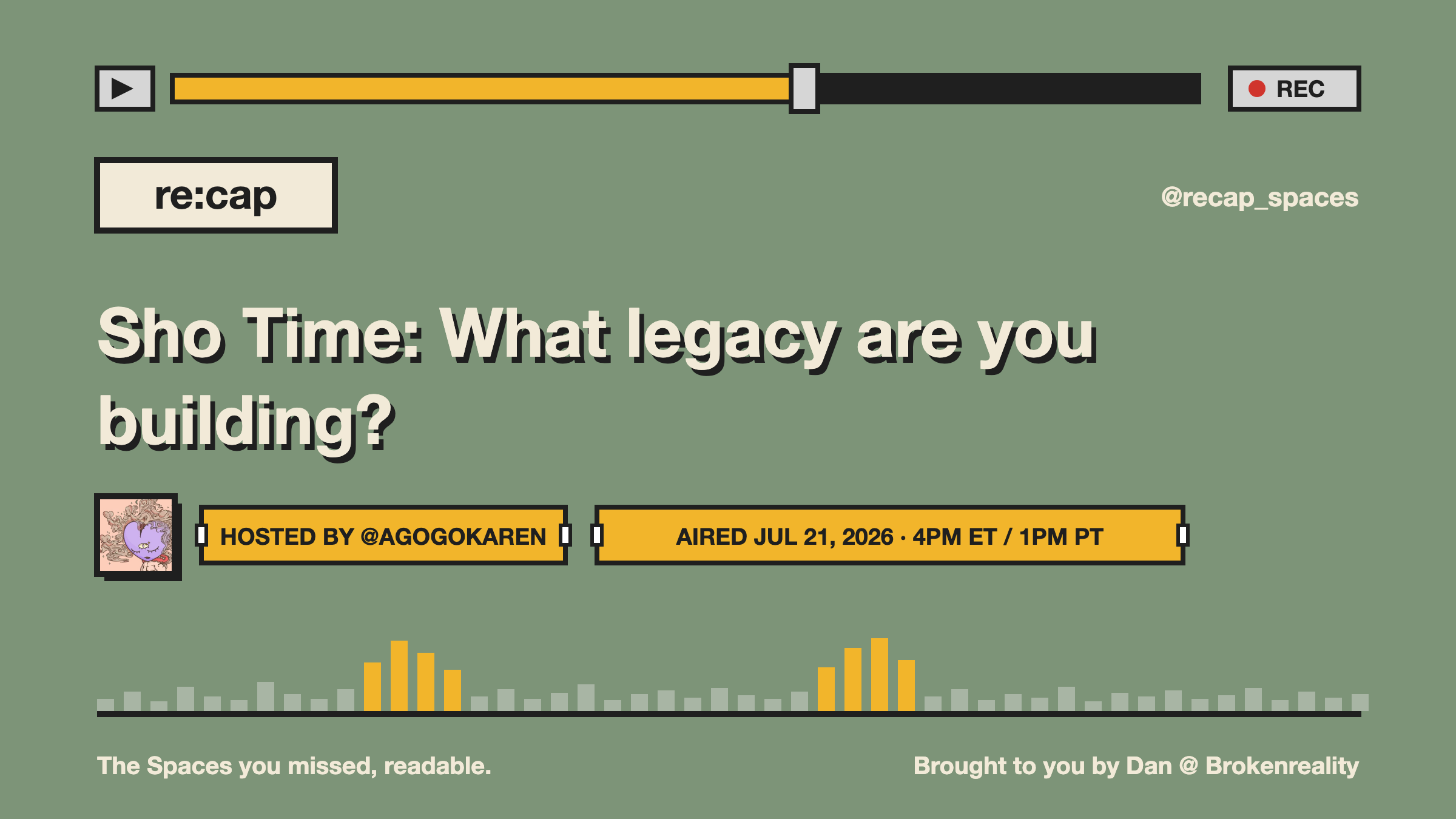 Sho Time: What legacy are you building?