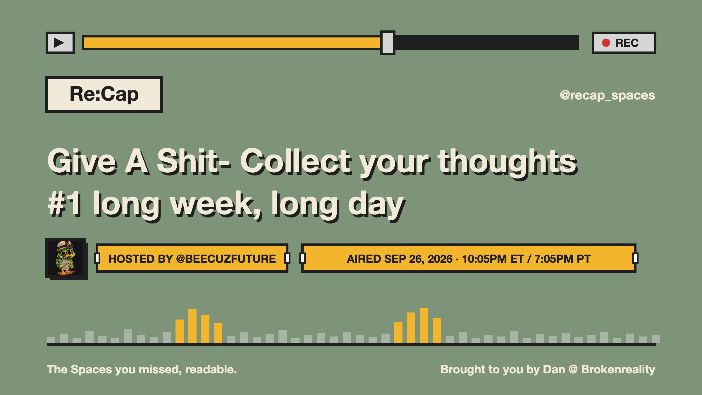 Give A Shit- Collect your thoughts #1 long week, long day