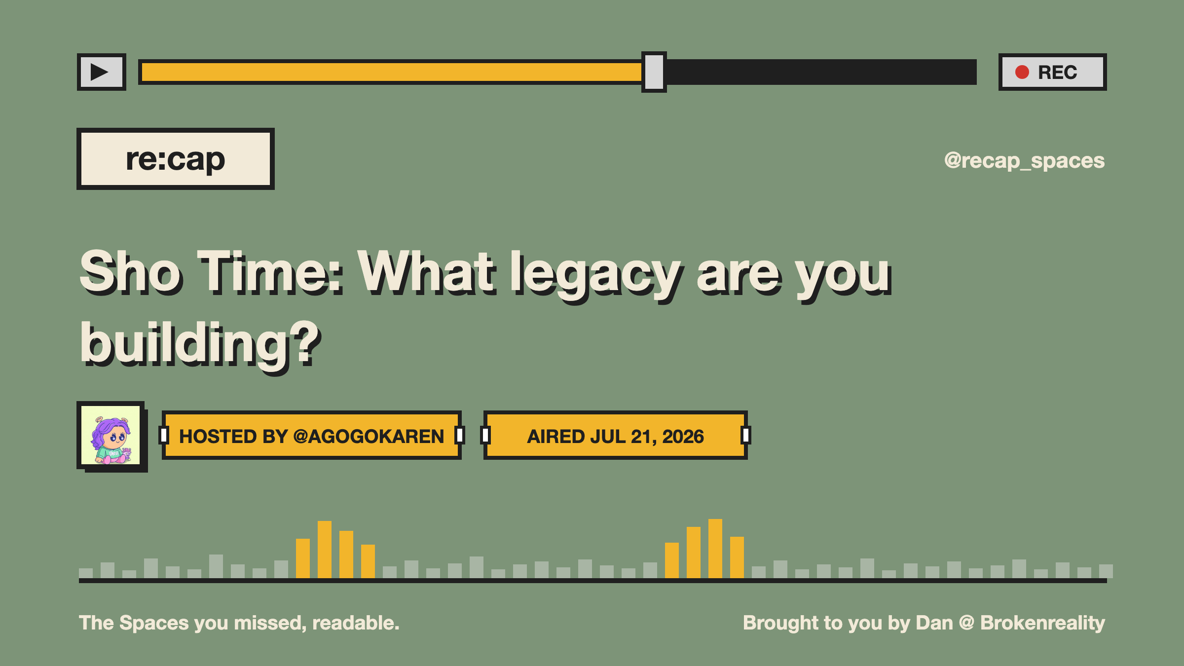 Sho Time: What legacy are you building?