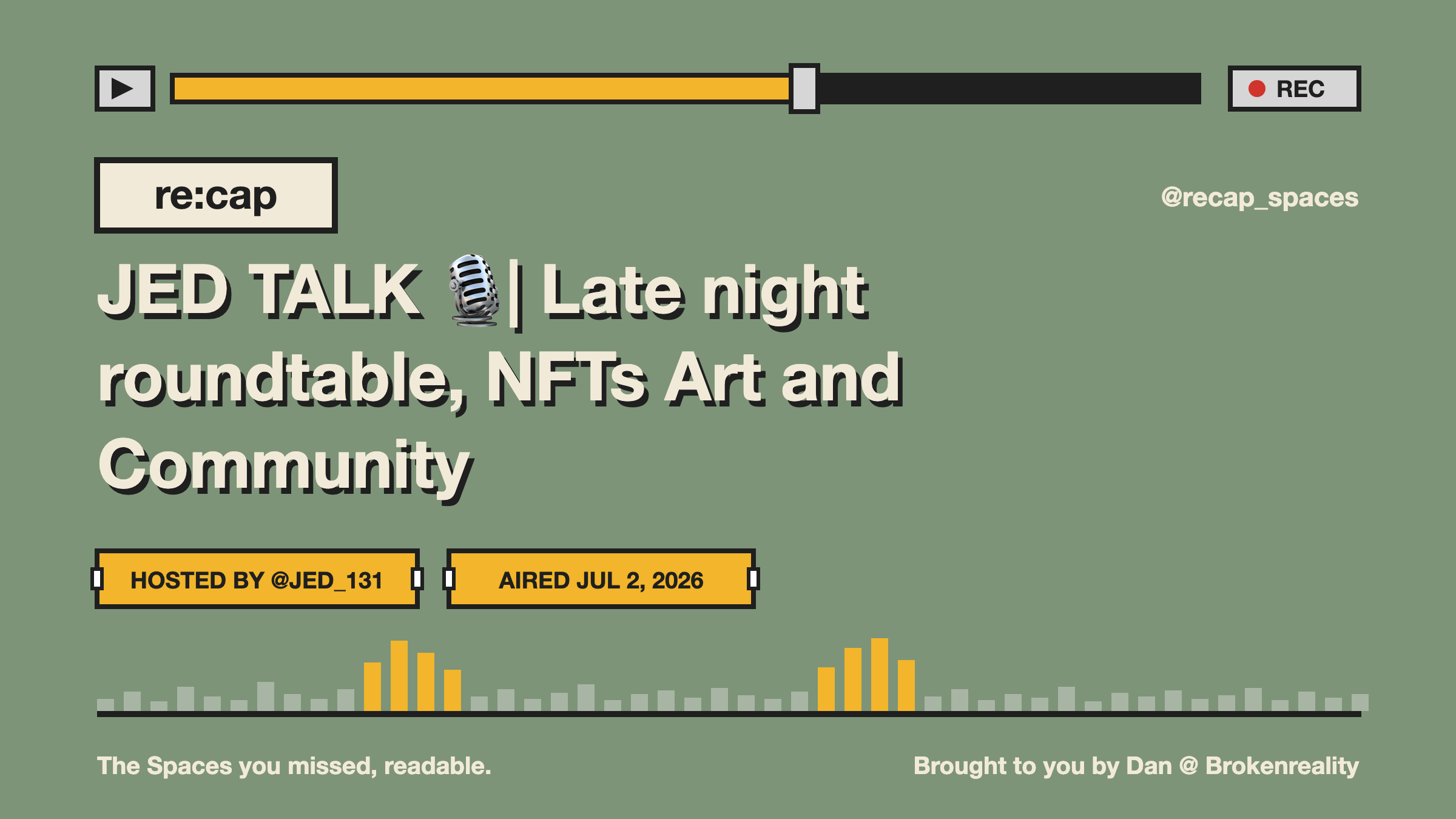 JED TALK 🎙️| Late night roundtable, NFTs Art and Community