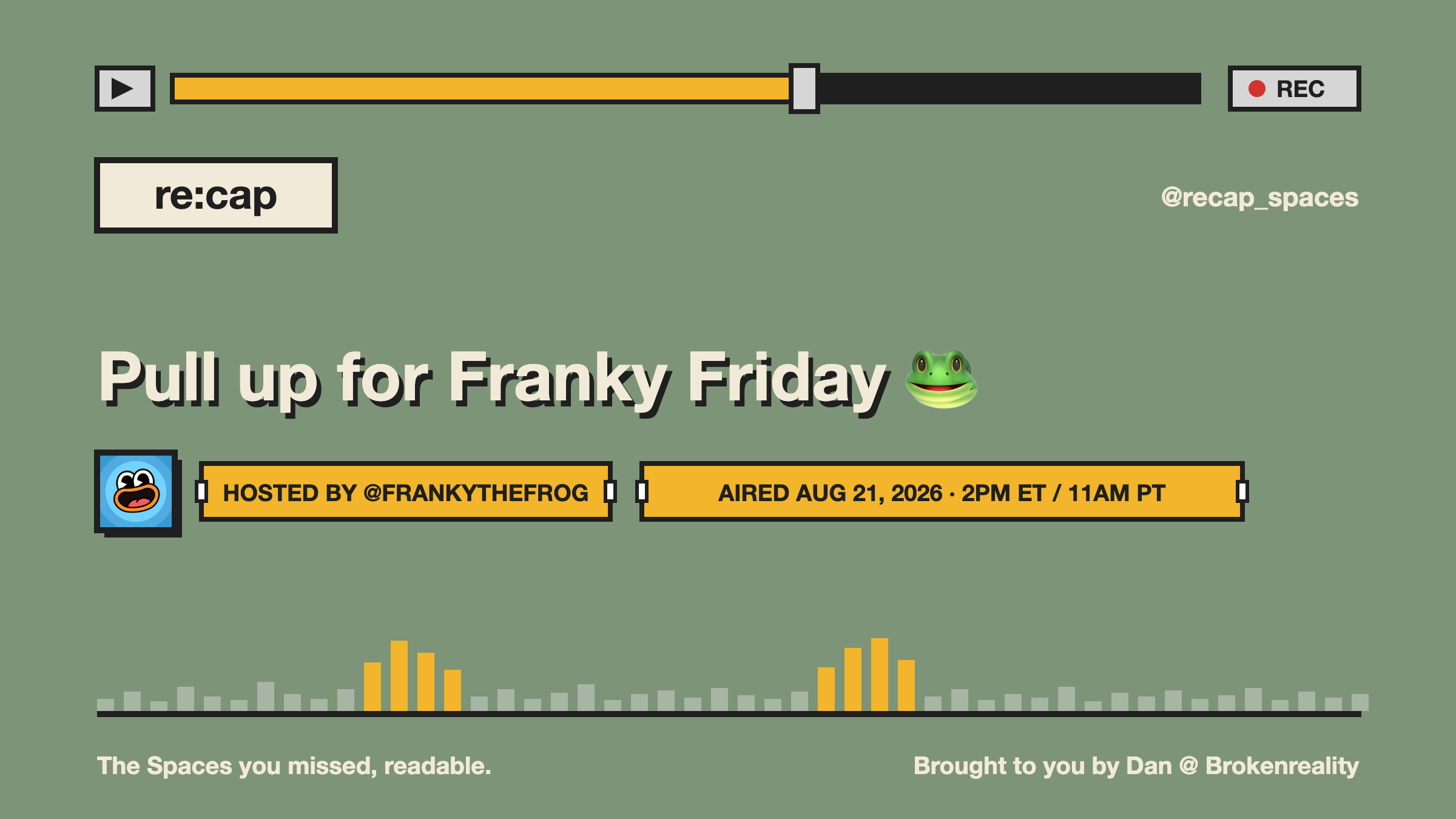 Pull up for Franky Friday 🐸