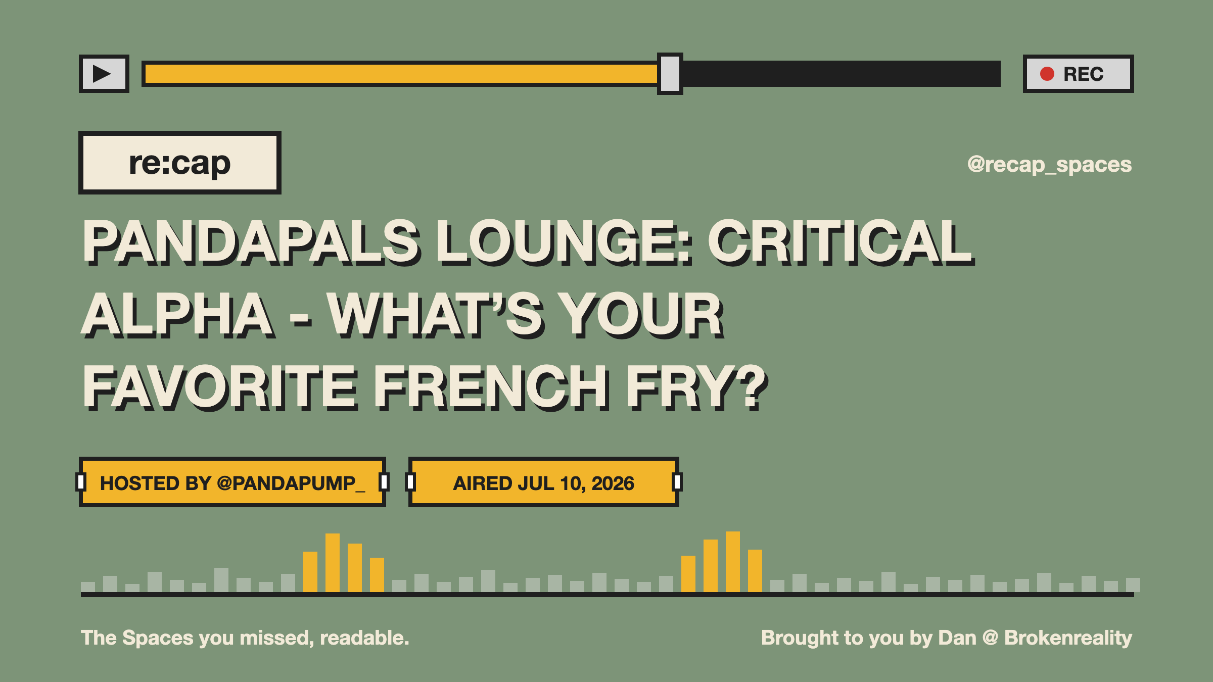 PANDAPALS LOUNGE: CRITICAL ALPHA - WHAT’S YOUR FAVORITE FRENCH FRY?