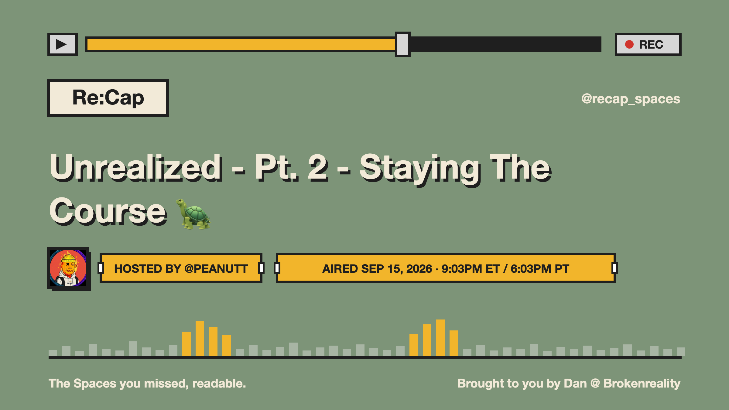 Unrealized - Pt. 2 - Staying The Course 🐢