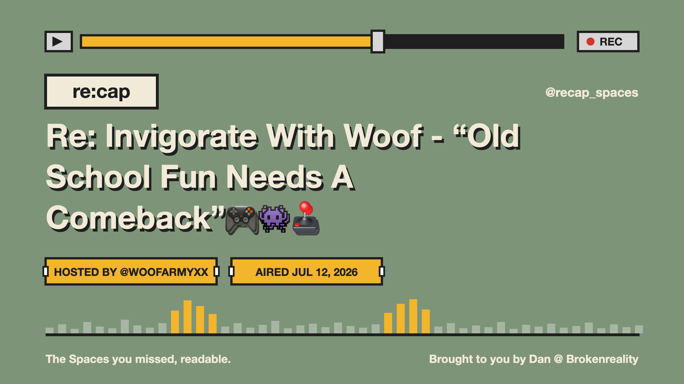Re: Invigorate With Woof - “Old School Fun Needs A Comeback”🎮👾🕹️