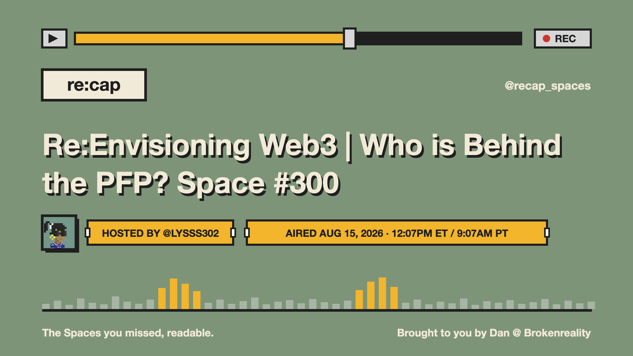Re:Envisioning Web3 | Who is Behind the PFP? Space #300