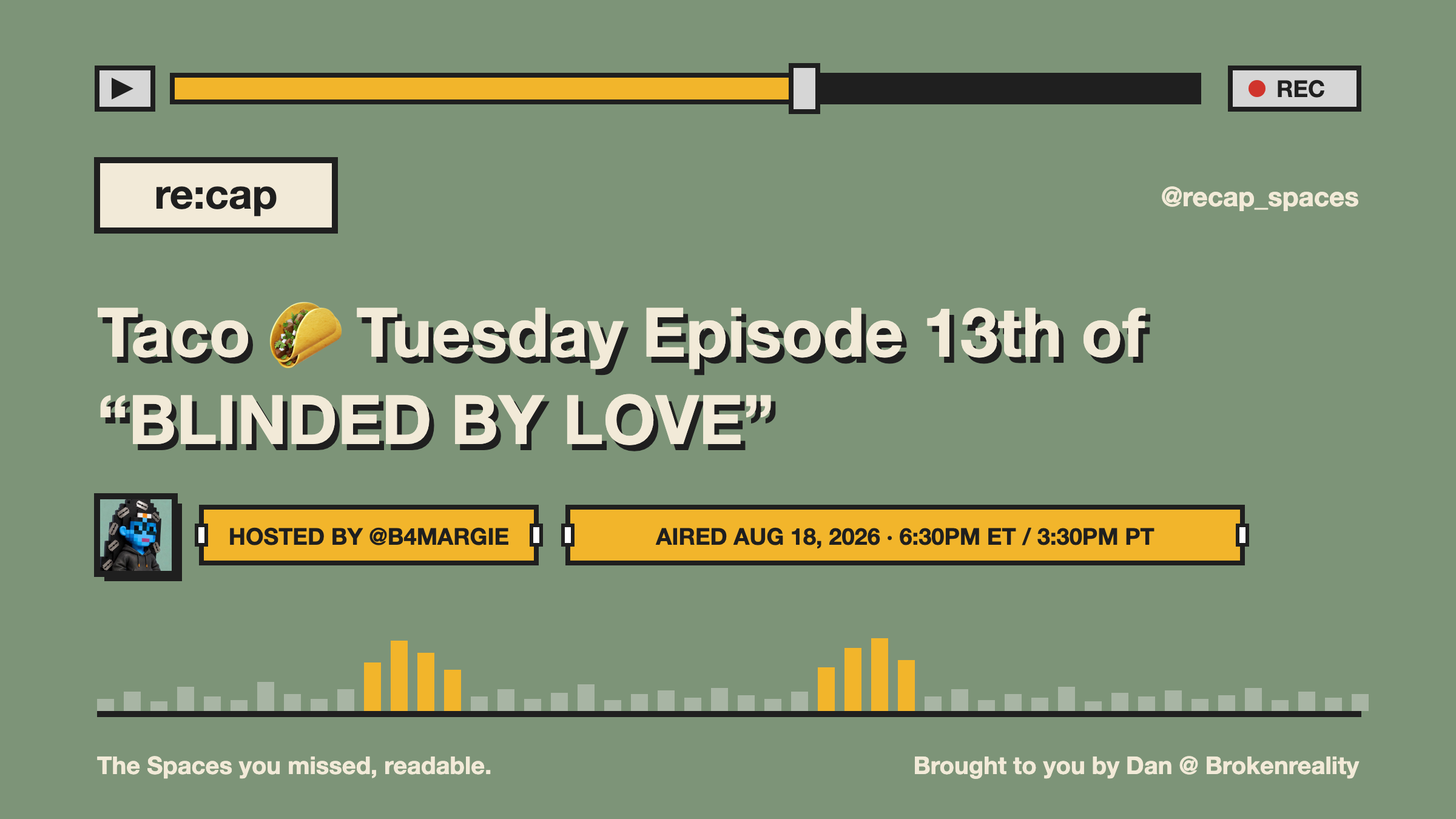 Taco 🌮 Tuesday Episode 13th of “BLINDED BY LOVE”