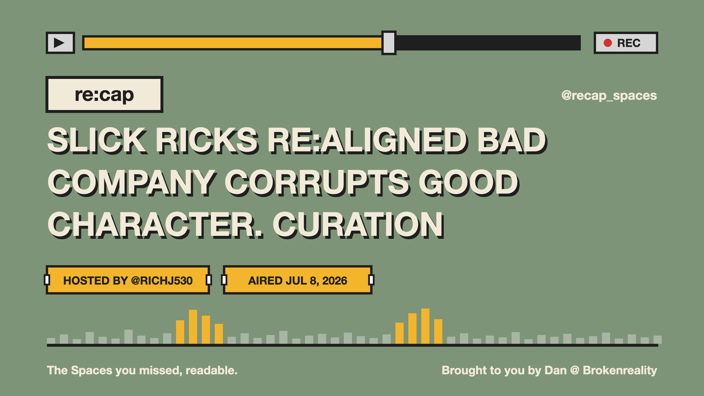 SLICK RICKS RE:ALIGNED BAD COMPANY CORRUPTS GOOD CHARACTER. CURATION