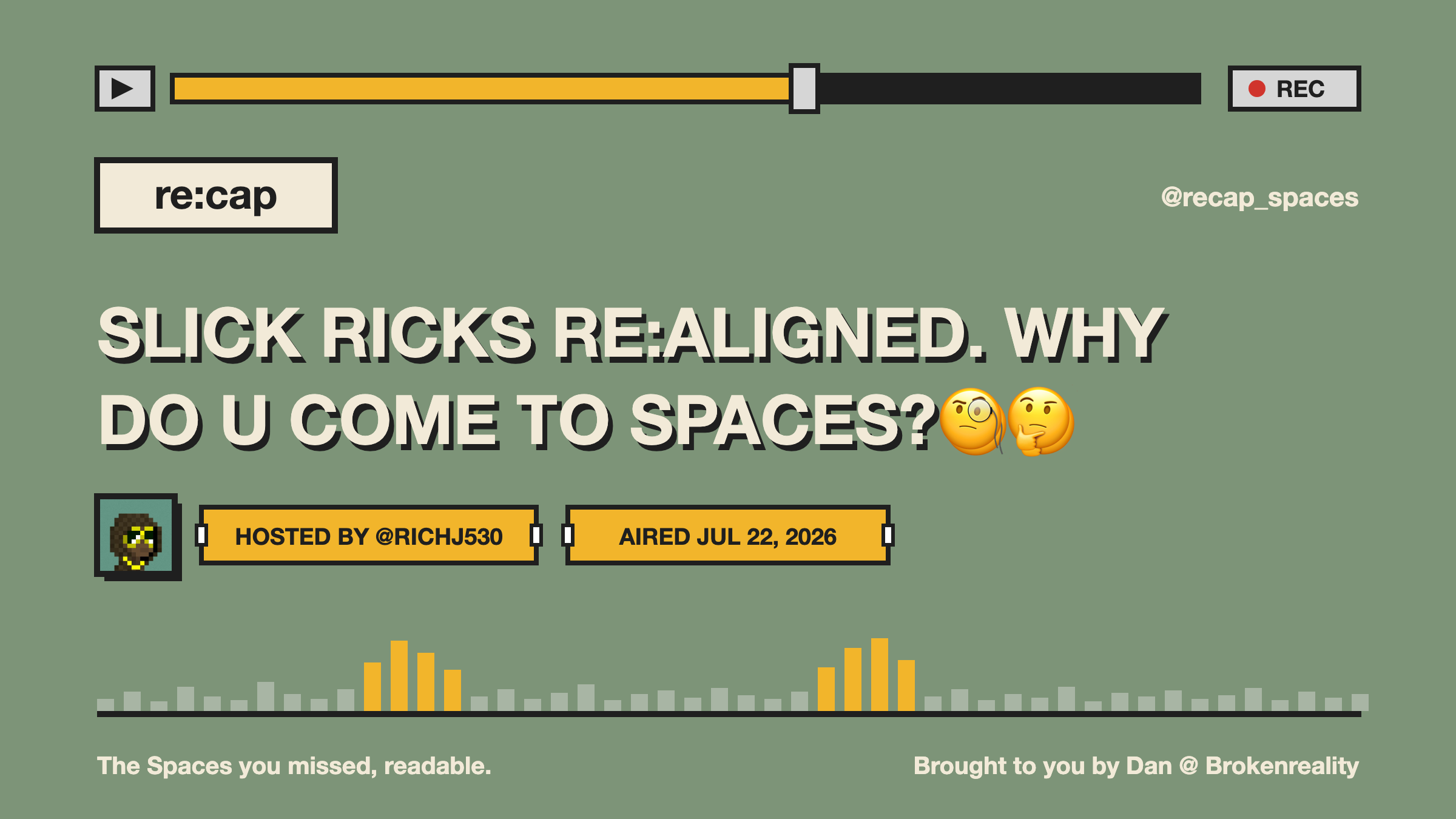 SLICK RICKS RE:ALIGNED. WHY DO U COME TO SPACES?🧐🤔