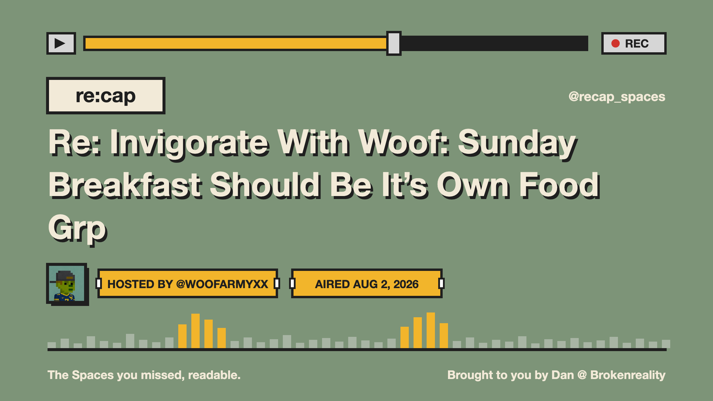 Re: Invigorate With Woof: Sunday Breakfast Should Be It’s Own Food Grp