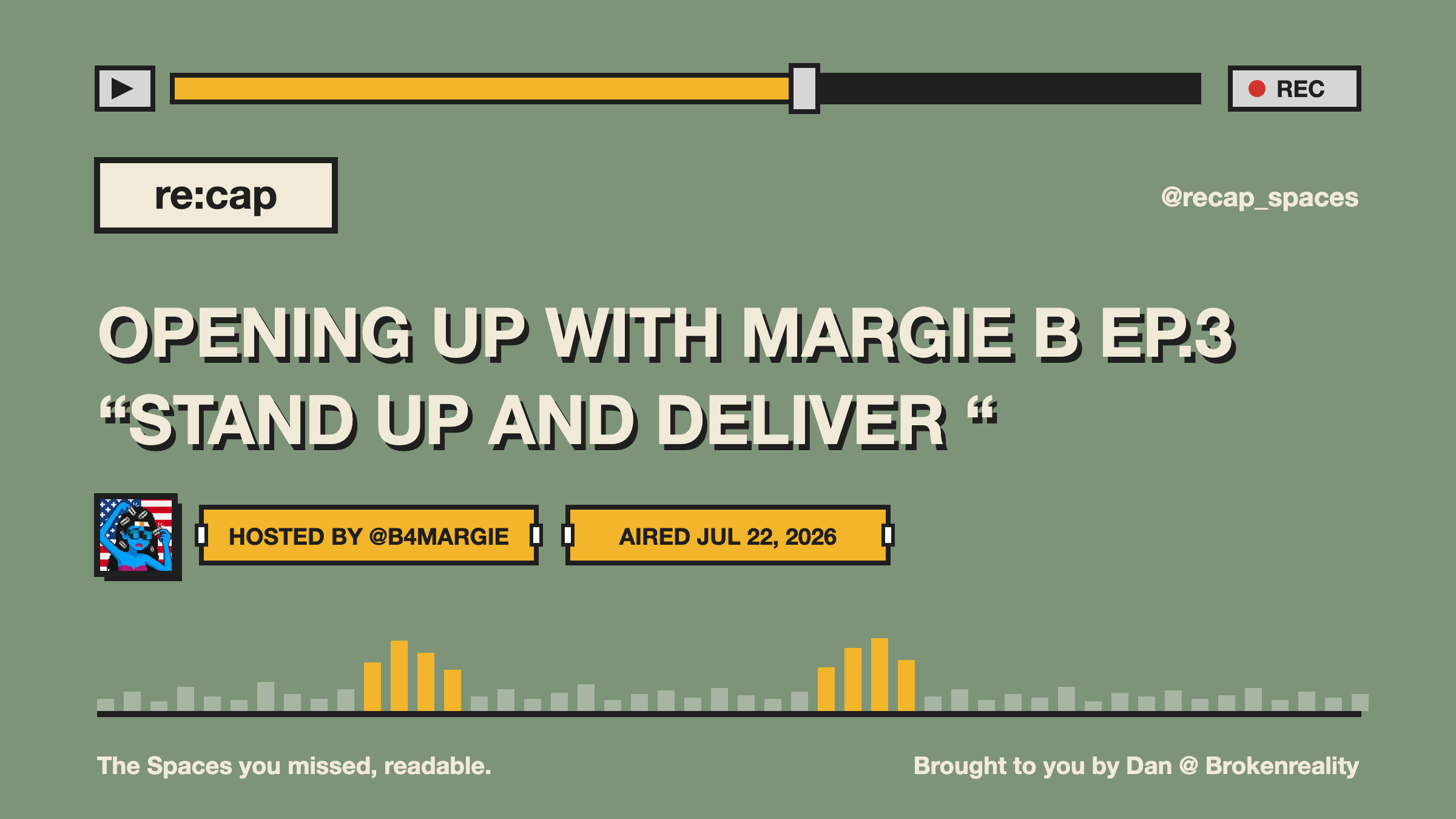 OPENING UP WITH MARGIE B EP.3  “STAND UP AND DELIVER “