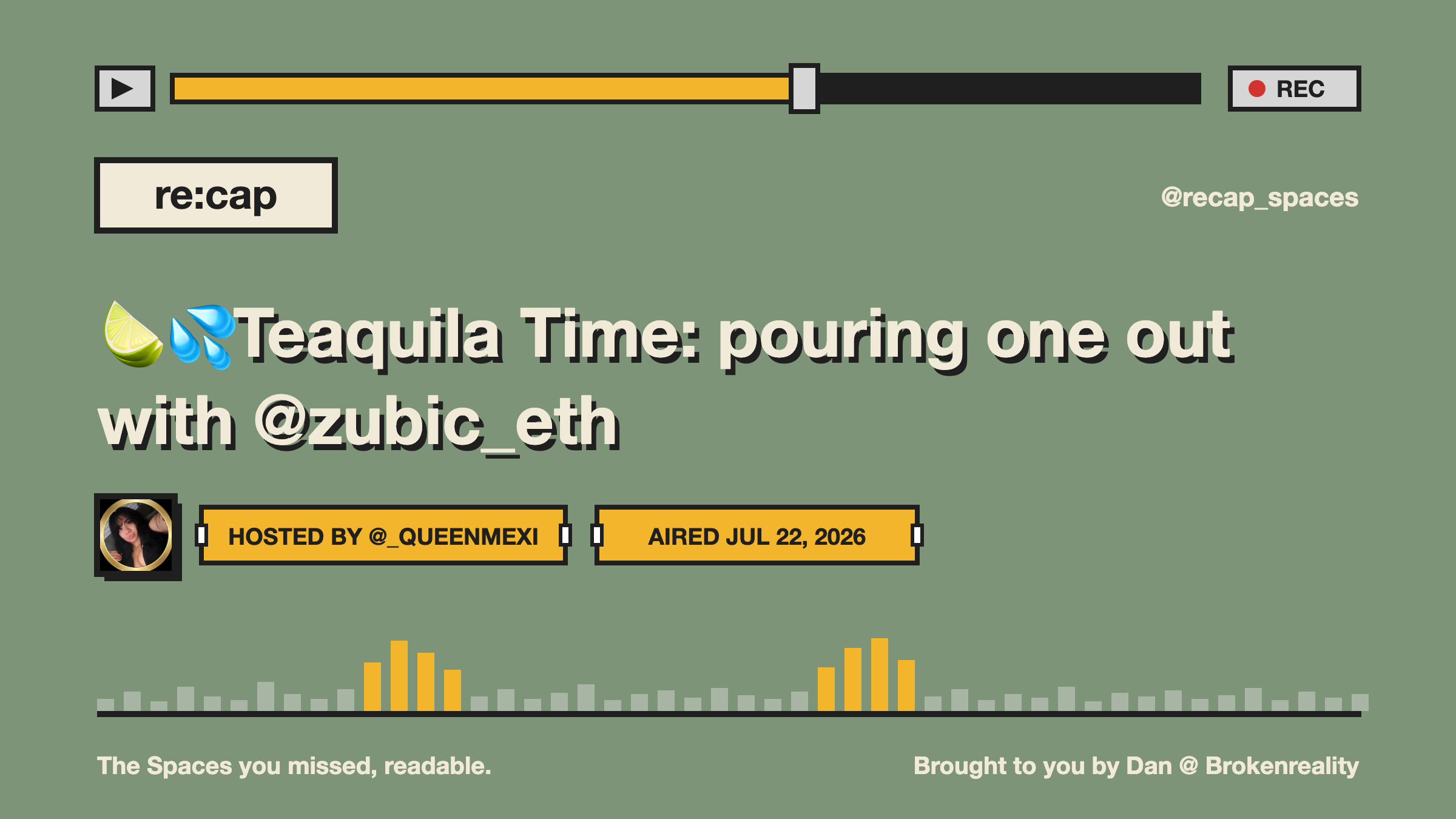 🍋‍🟩💦Teaquila Time: pouring one out with @zubic_eth