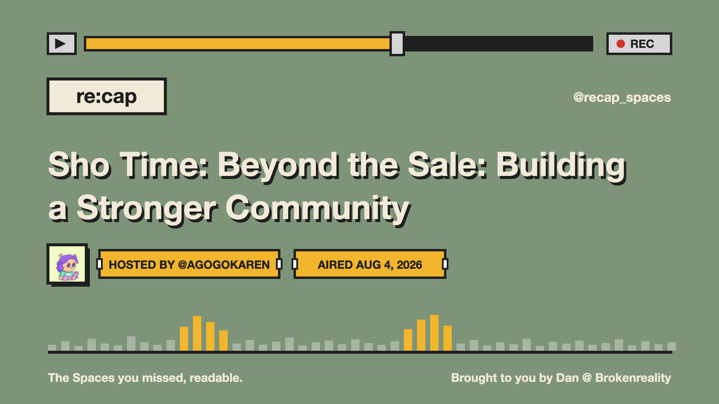 Sho Time:  Beyond the Sale: Building a Stronger Community