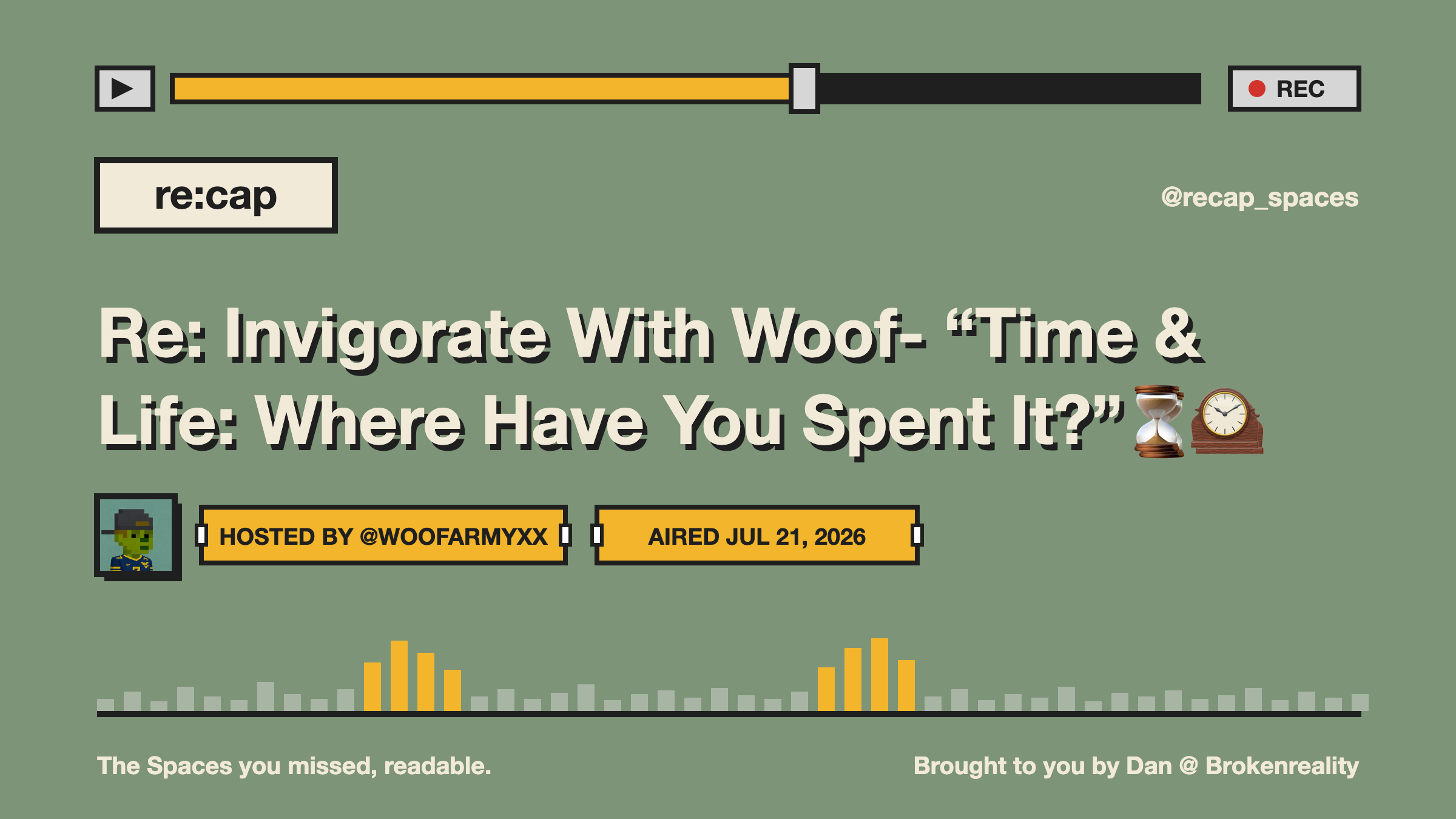 Re: Invigorate With Woof- “Time & Life: Where Have You Spent It?”⏳🕰️