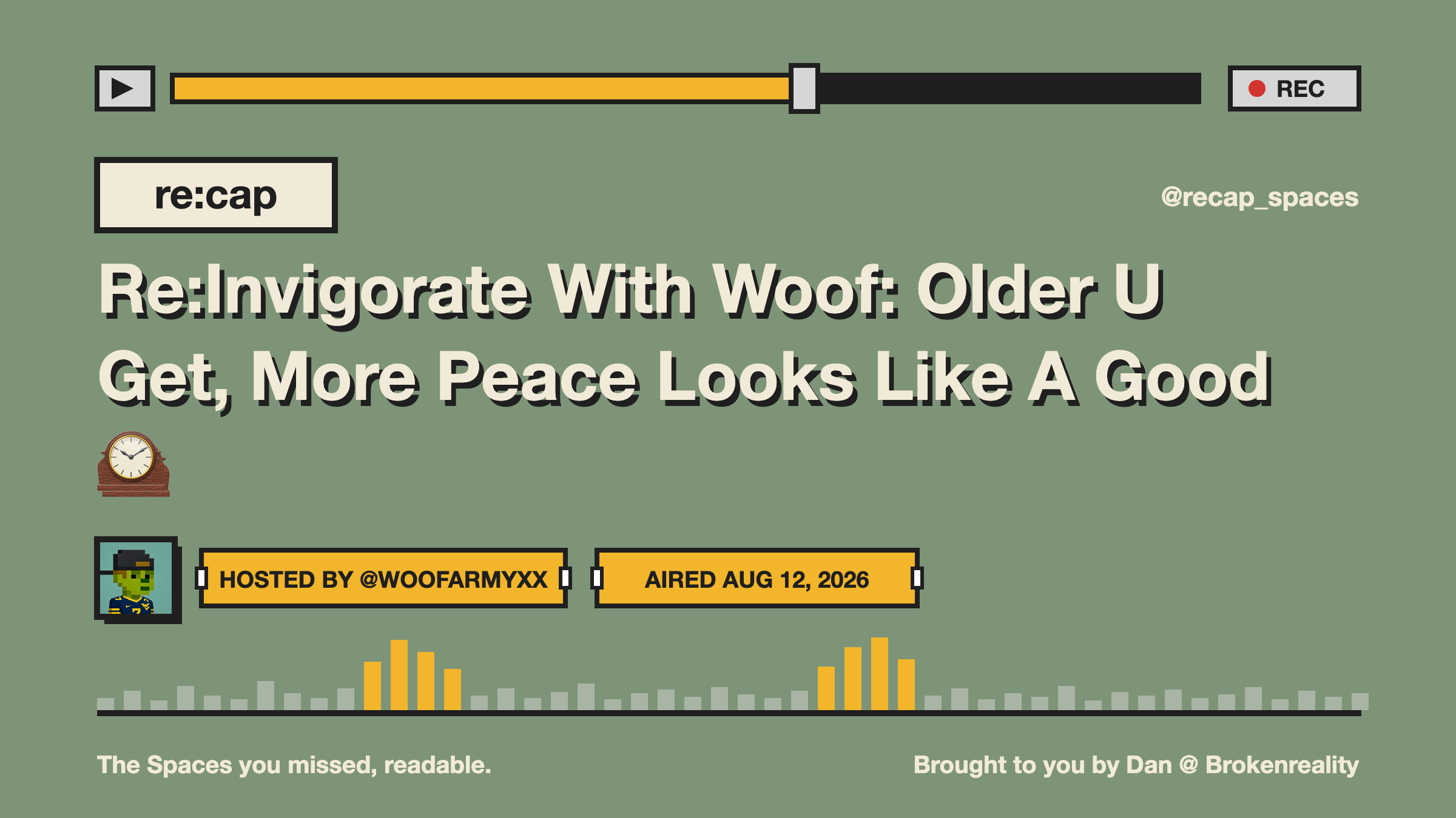 Re:Invigorate With Woof: Older U Get, More Peace Looks Like A Good 🕰️
