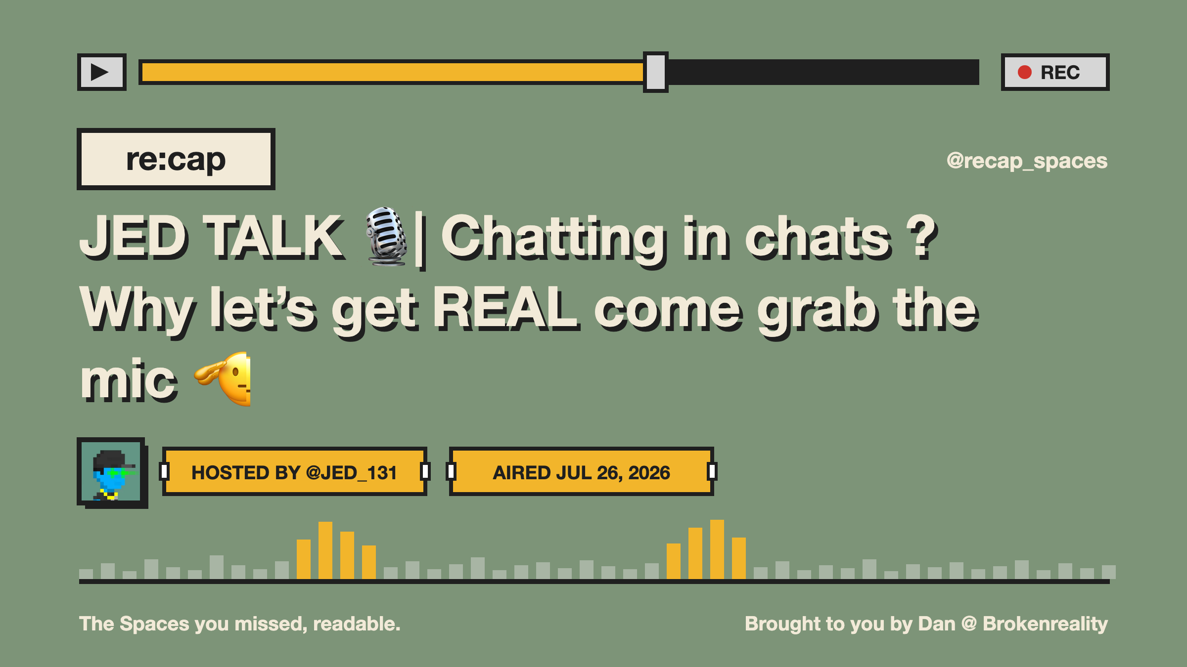 JED TALK 🎙️| Chatting in chats ? Why let’s get REAL come grab the mic 🫡