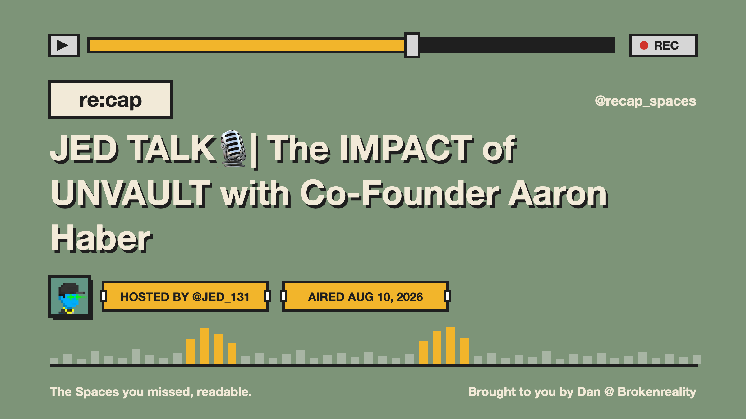 JED TALK🎙️| The IMPACT of UNVAULT with Co-Founder Aaron Haber