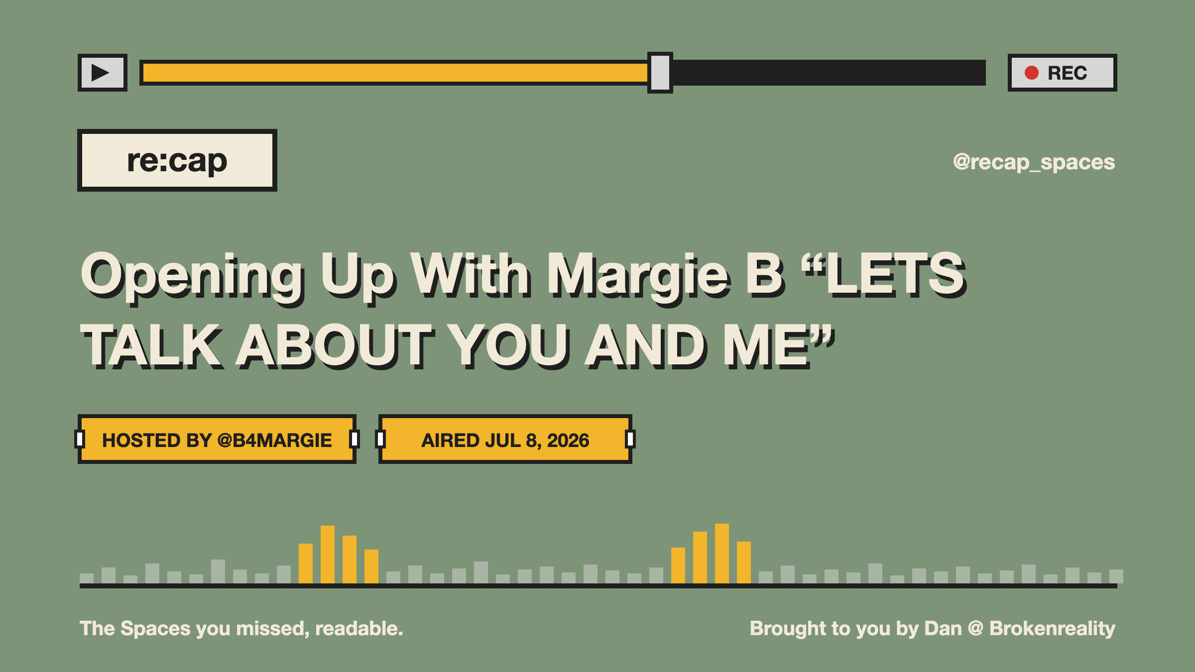 Opening Up With Margie B  “LETS TALK ABOUT YOU AND ME”