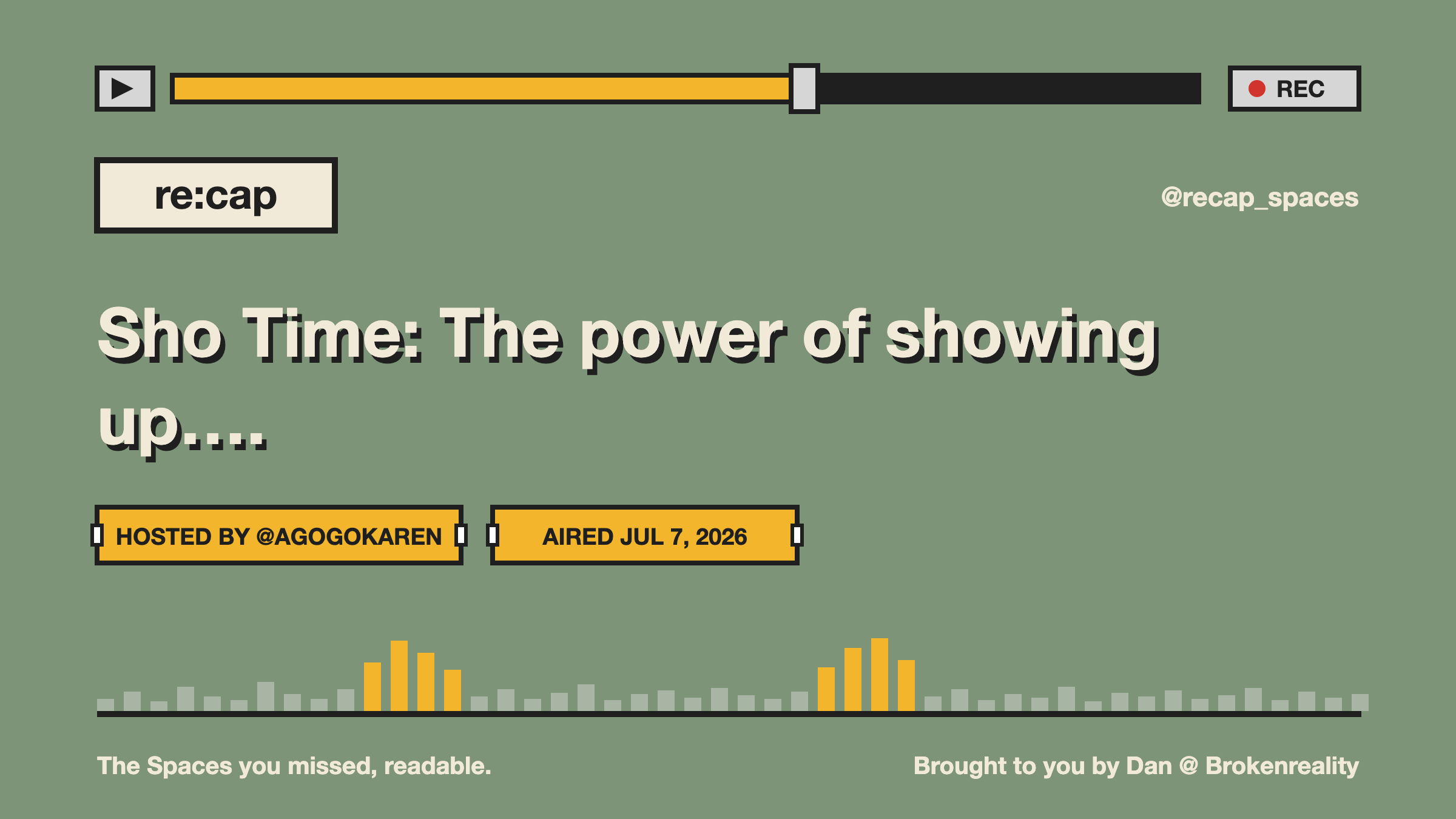 Sho Time: The power of showing up….