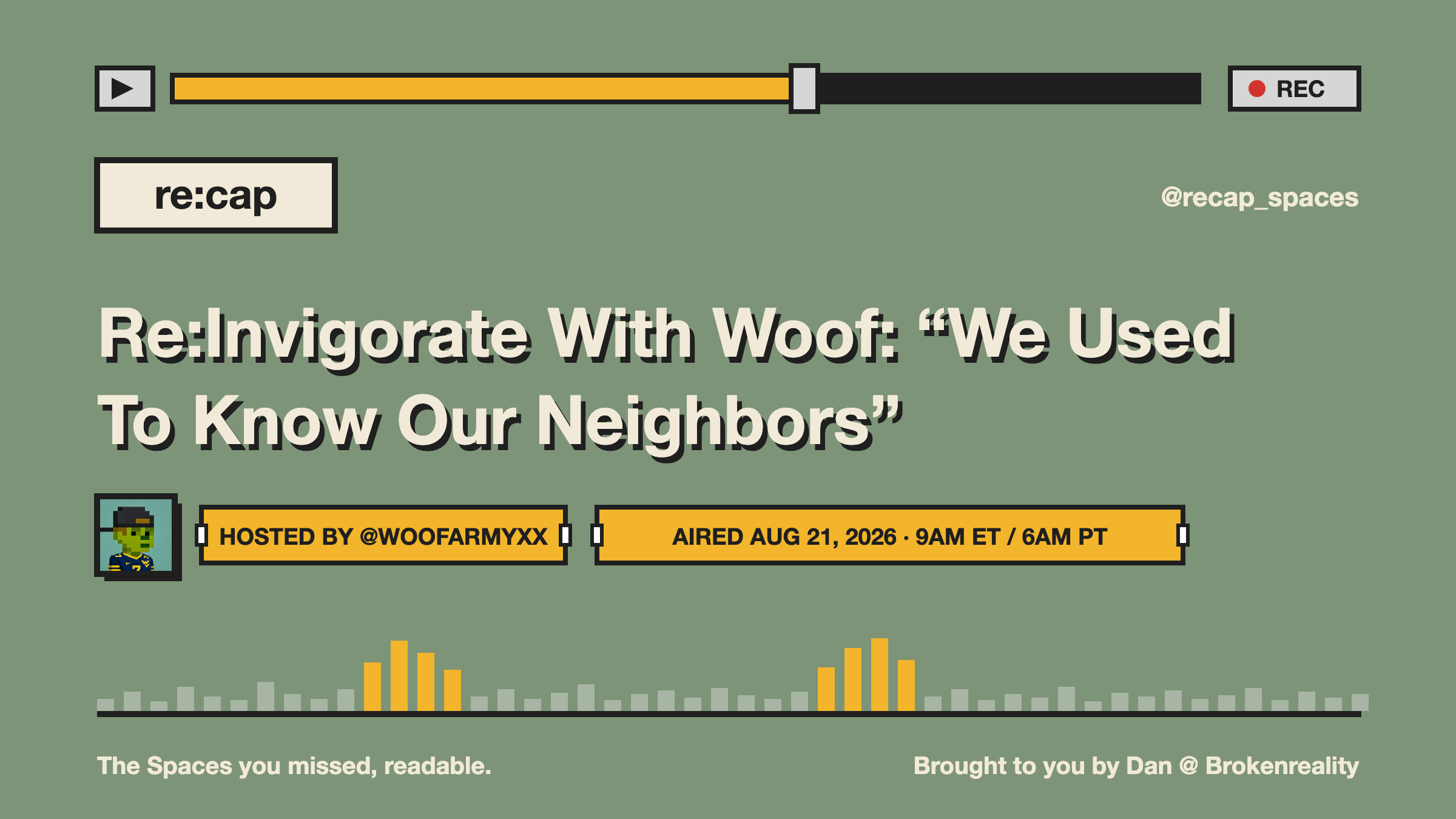 Re:Invigorate With Woof: “We Used To Know Our Neighbors”