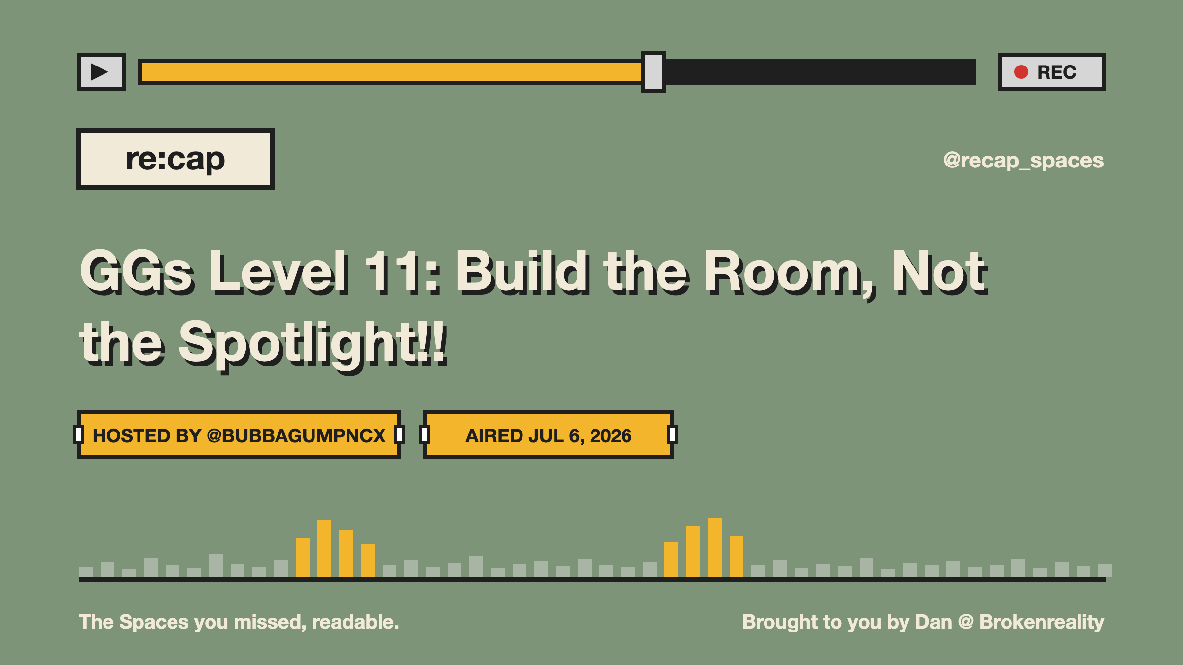 GGs Level 11: Build the Room, Not the Spotlight!!