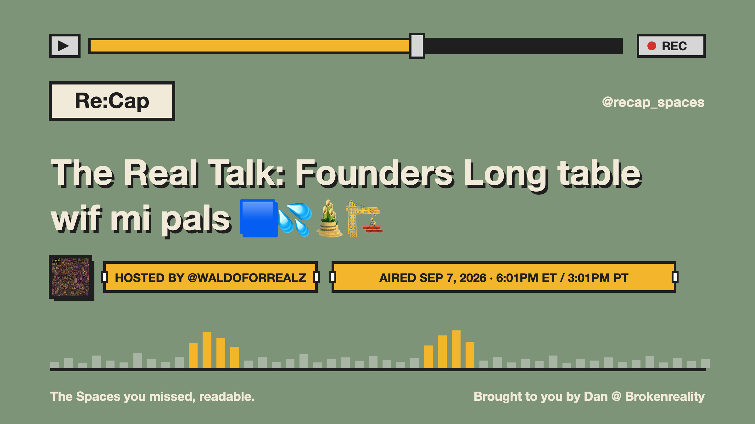 The Real Talk: Founders Long table wif mi pals 🟦💦🎍🏗