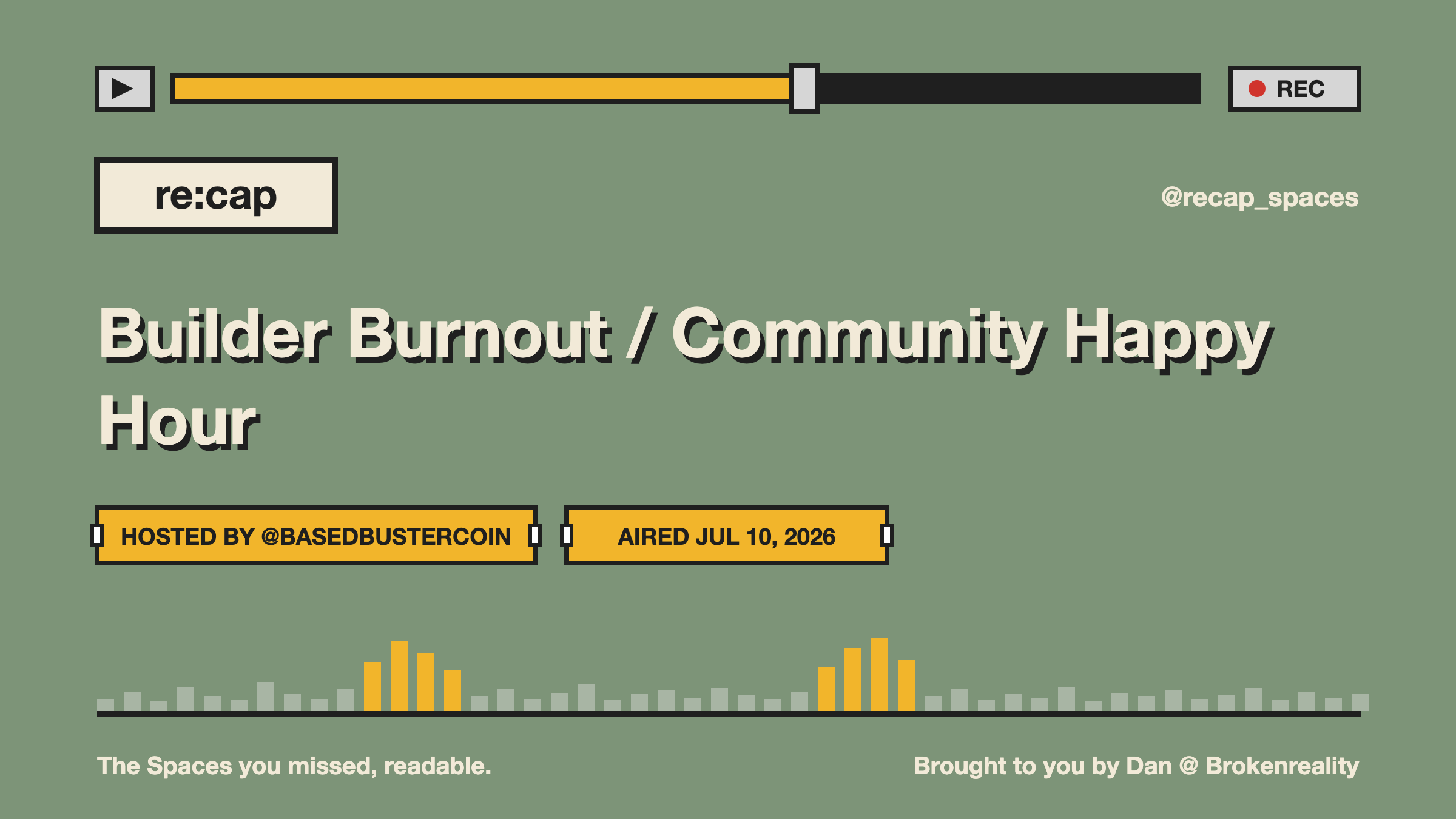 Builder Burnout / Community Happy Hour