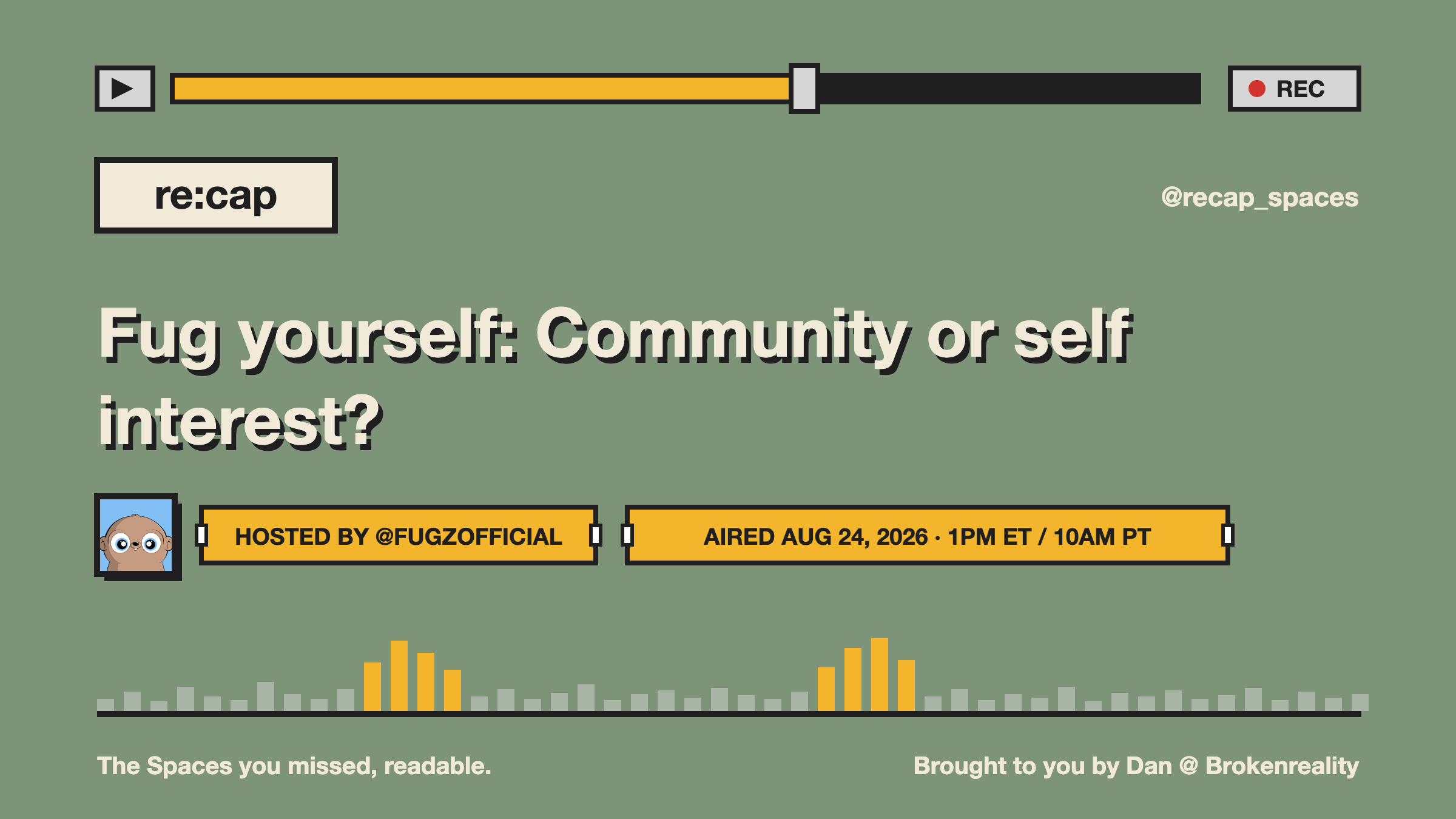 Fug yourself: Community or self interest?