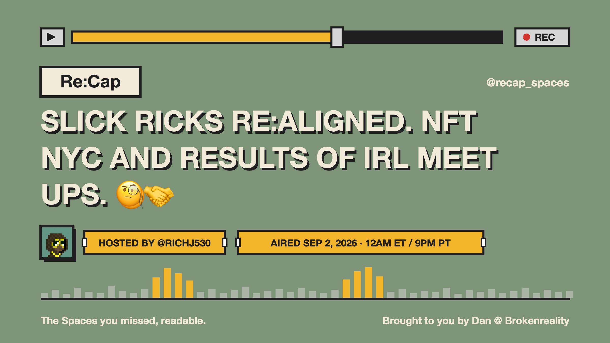 SLICK RICKS RE:ALIGNED. NFT NYC AND RESULTS OF IRL MEET UPS. 🧐🤝