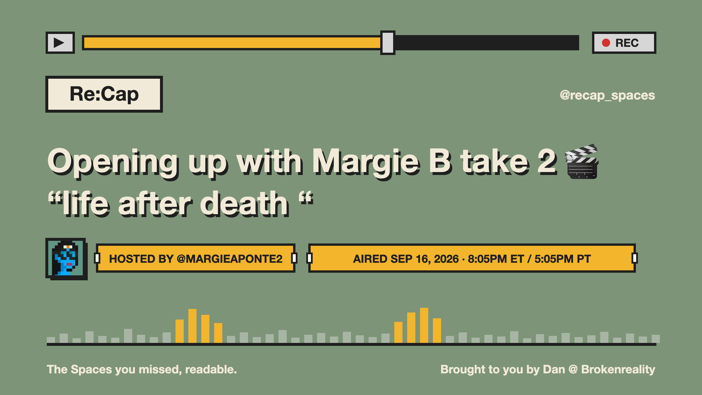 Opening up with Margie B take 2 🎬 “life after death “