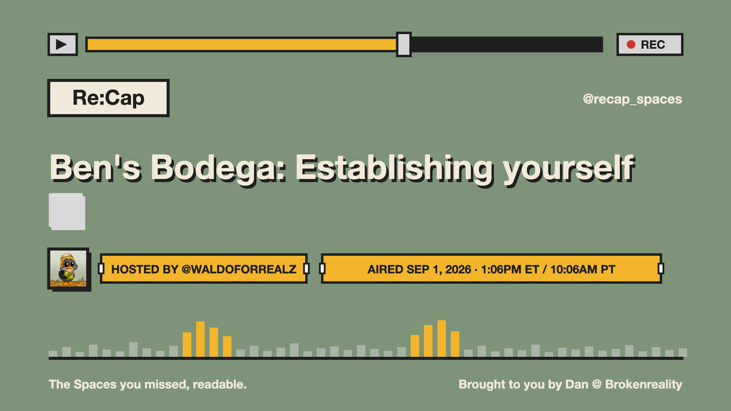 Ben's Bodega: Establishing yourself ⬜️