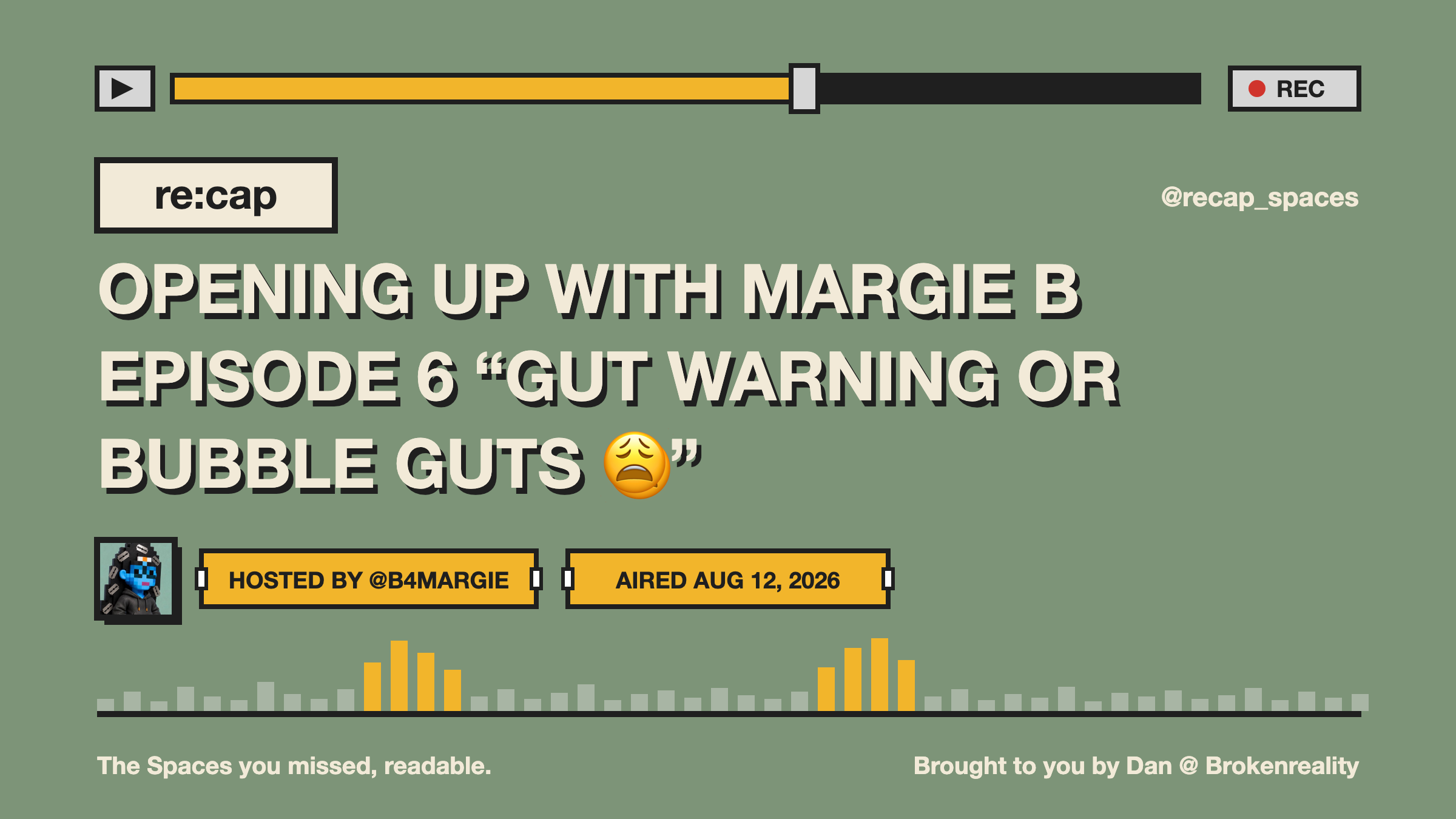 OPENING UP WITH MARGIE B EPISODE 6 “GUT WARNING OR BUBBLE GUTS 😩”