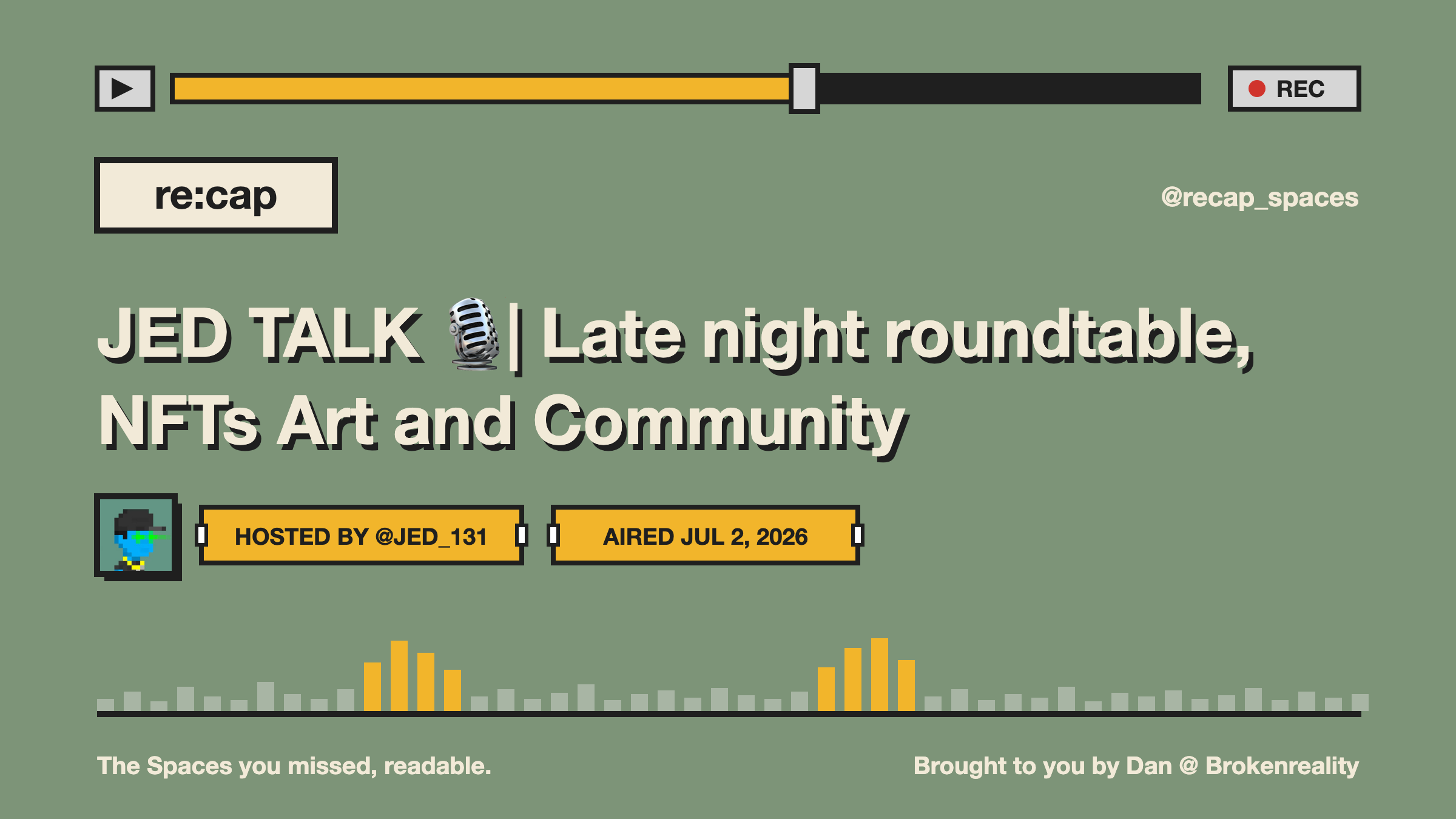 JED TALK 🎙️| Late night roundtable, NFTs Art and Community