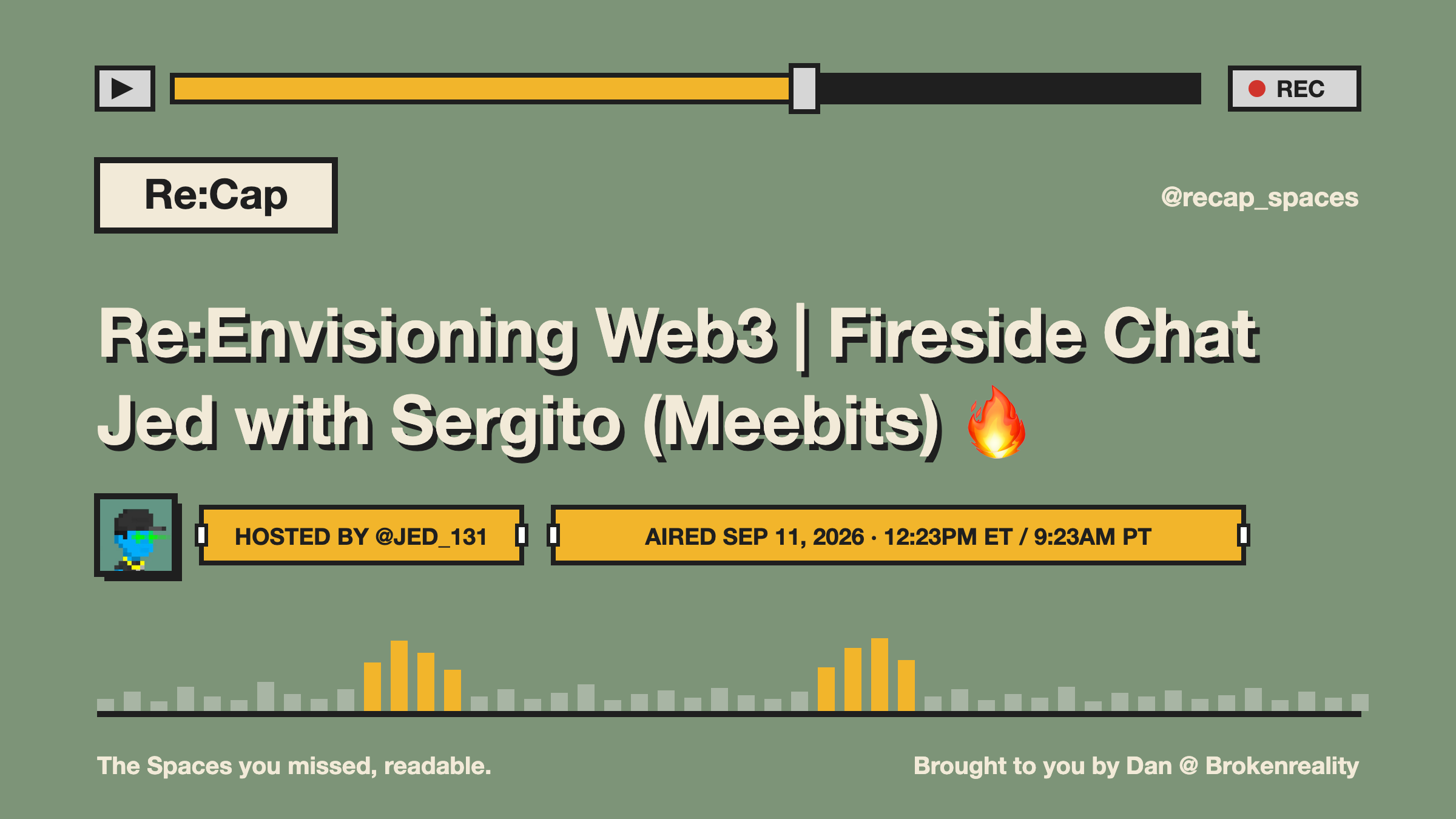 Re:Envisioning Web3 | Fireside Chat Jed with Sergito (Meebits) 🔥