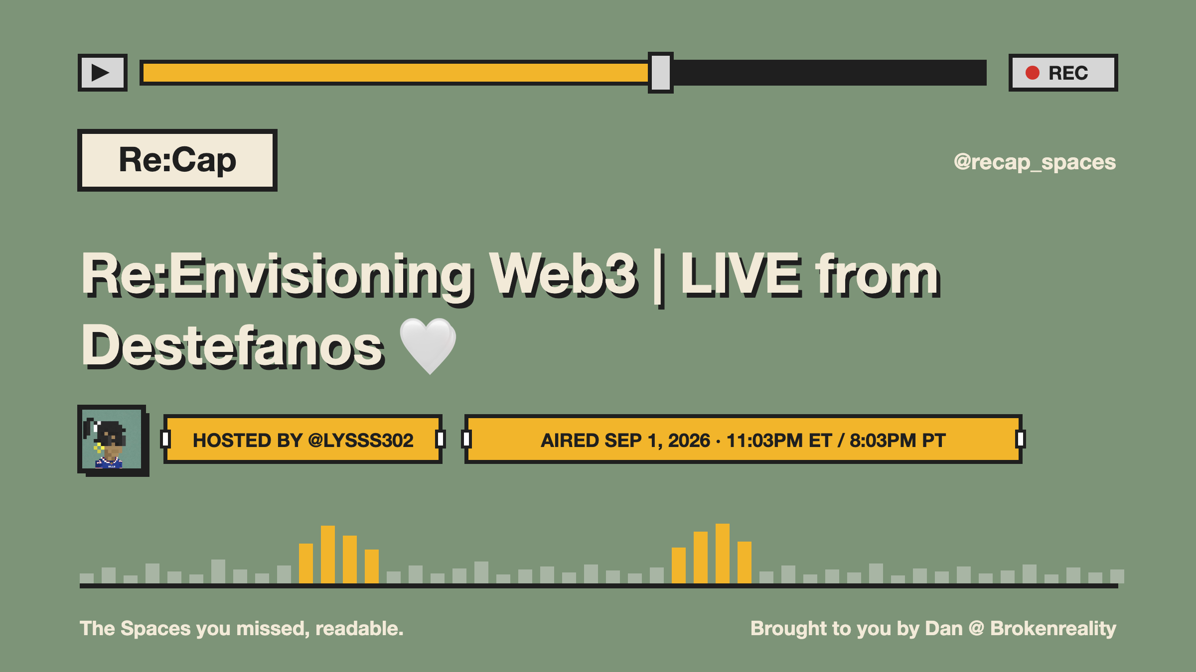 Re:Envisioning Web3  | LIVE from Destefanos 🤍