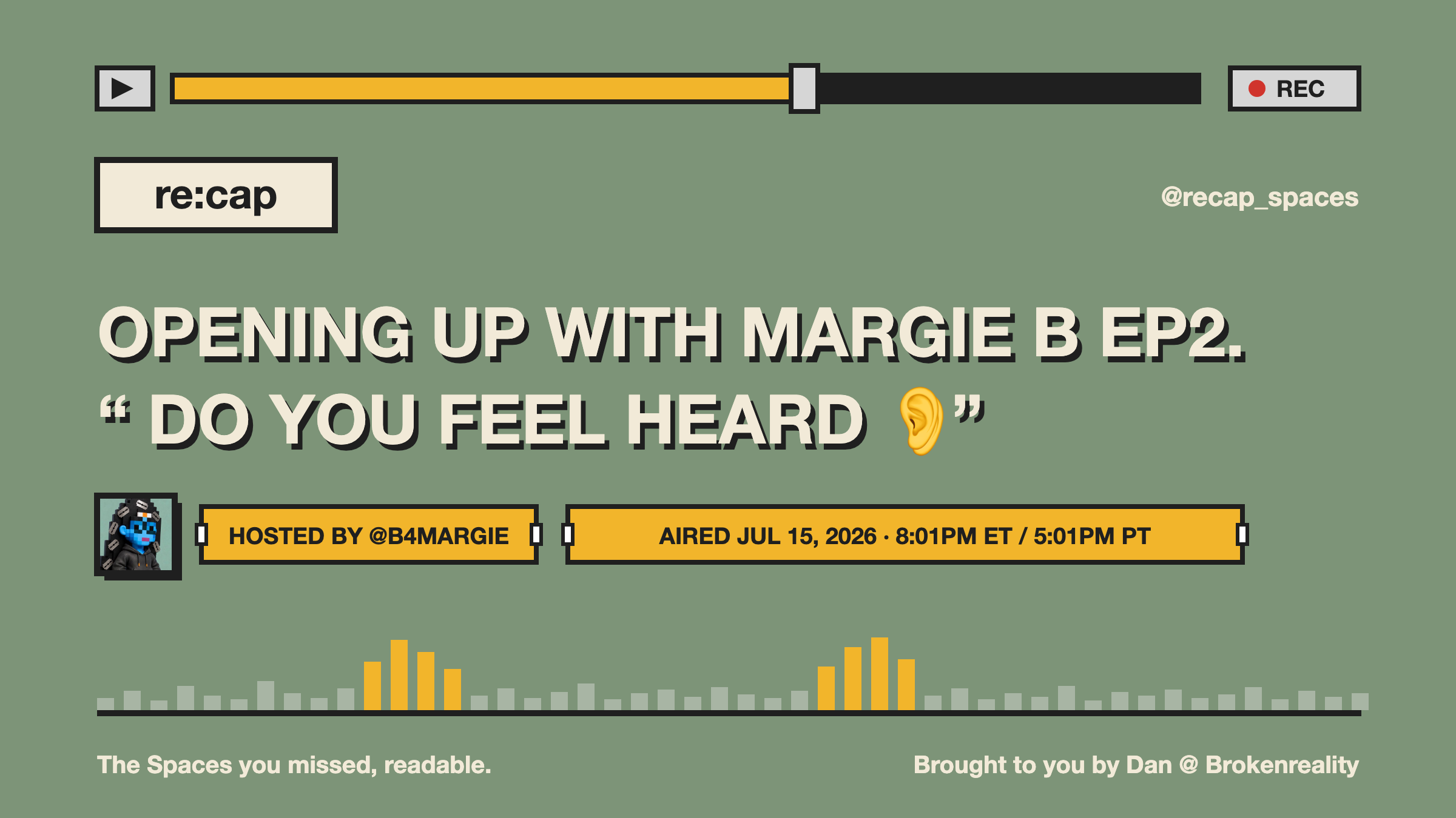 OPENING UP WITH MARGIE B EP2. “ DO YOU FEEL HEARD 👂”
