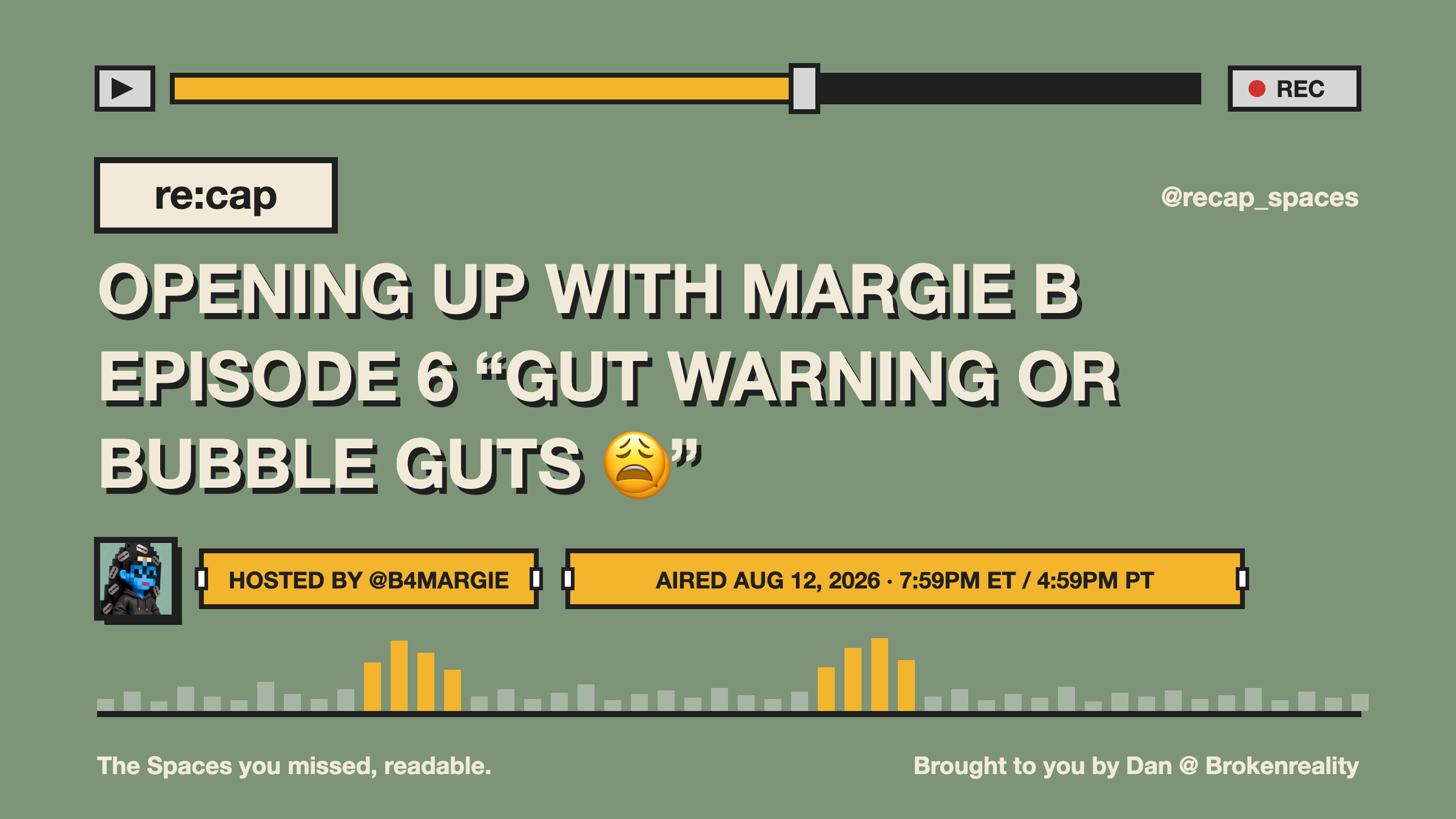 OPENING UP WITH MARGIE B EPISODE 6 “GUT WARNING OR BUBBLE GUTS 😩”