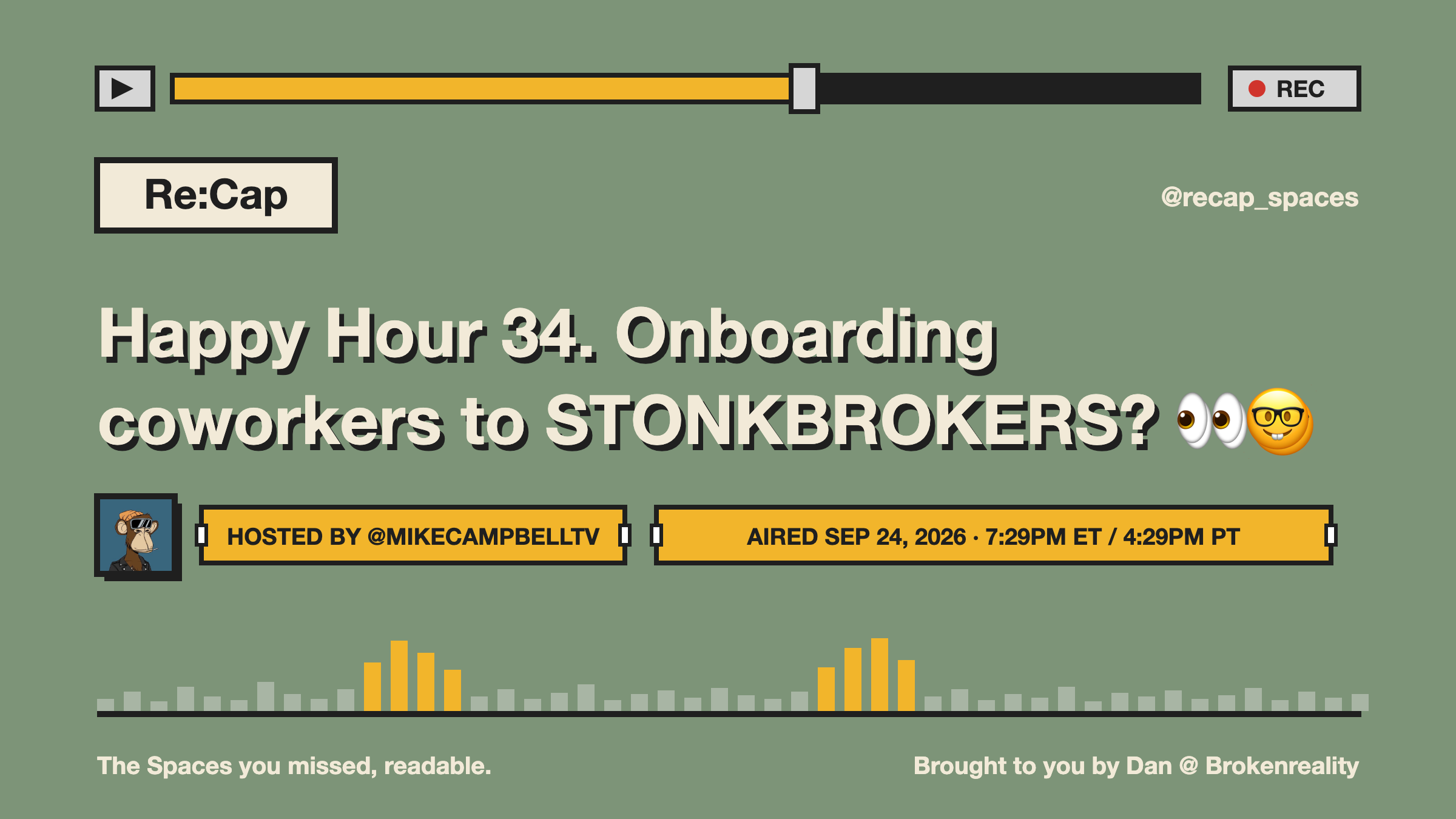 Happy Hour 34. Onboarding coworkers to STONKBROKERS? 👀🤓