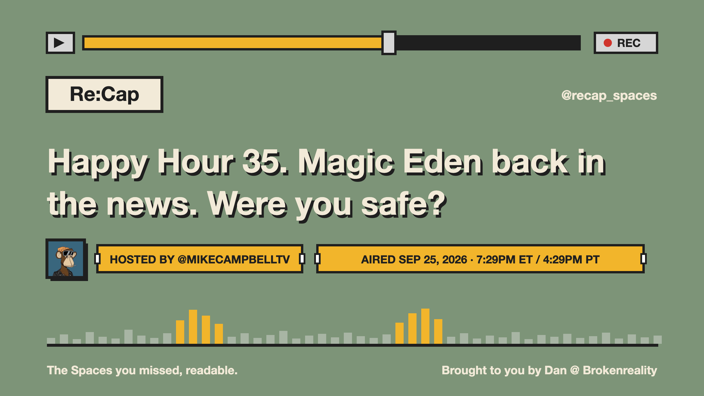 Happy Hour 35. Magic Eden back in the news. Were you safe?