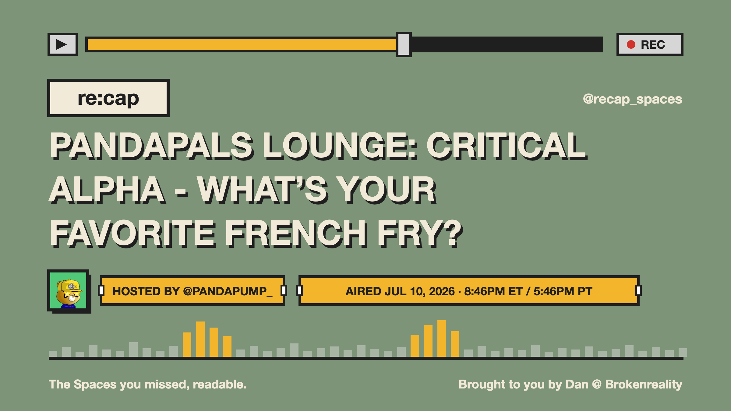 PANDAPALS LOUNGE: CRITICAL ALPHA - WHAT’S YOUR FAVORITE FRENCH FRY?