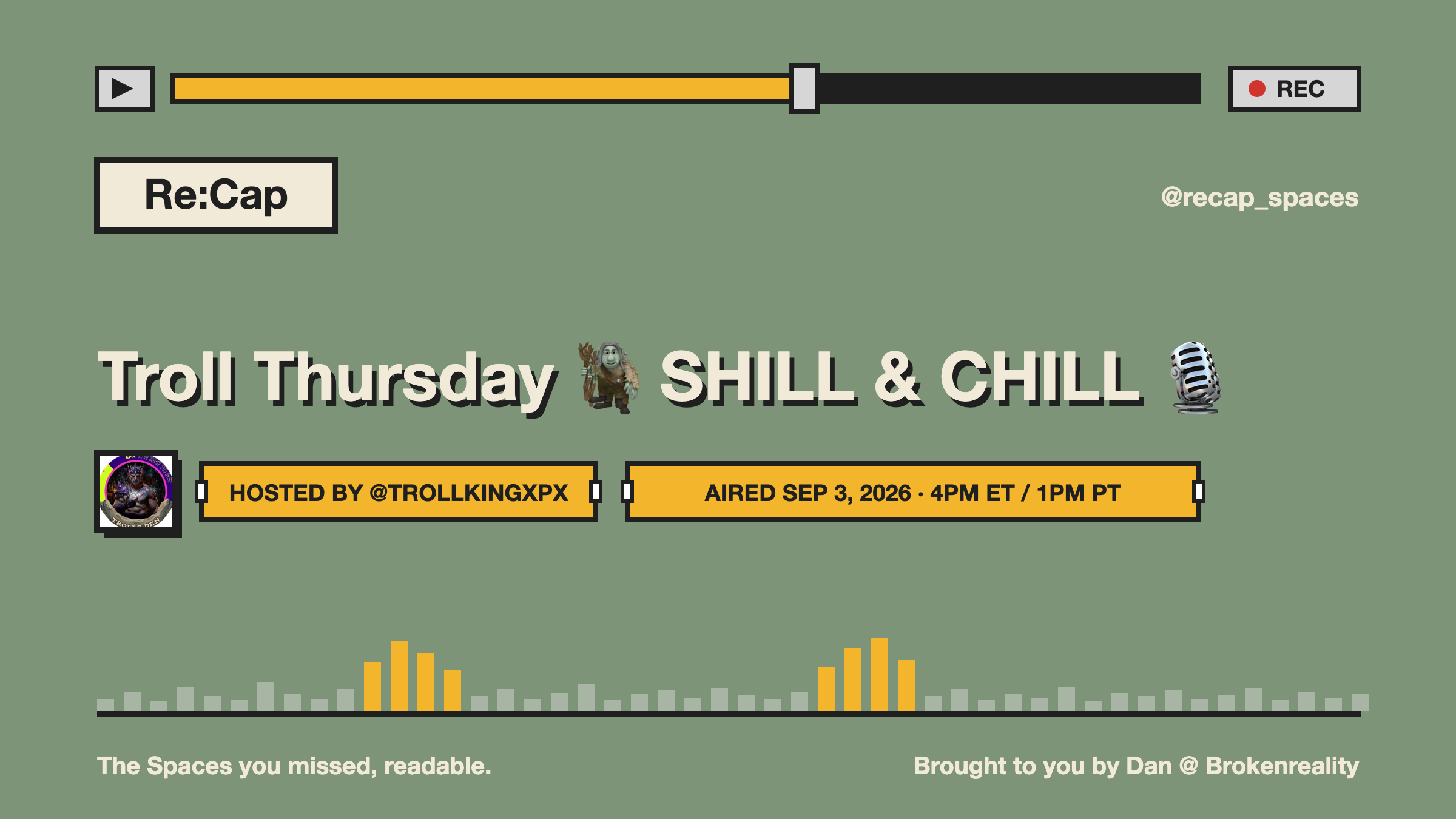 Troll Thursday 🧌 SHILL & CHILL 🎙️