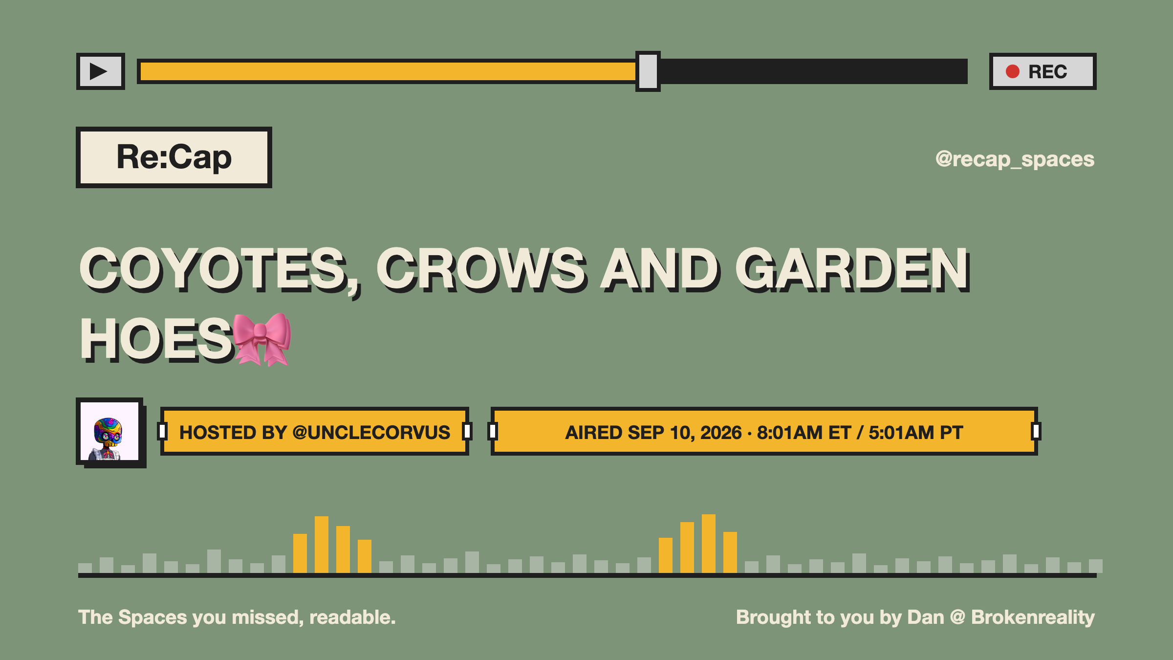 COYOTES, CROWS AND GARDEN HOES🎀