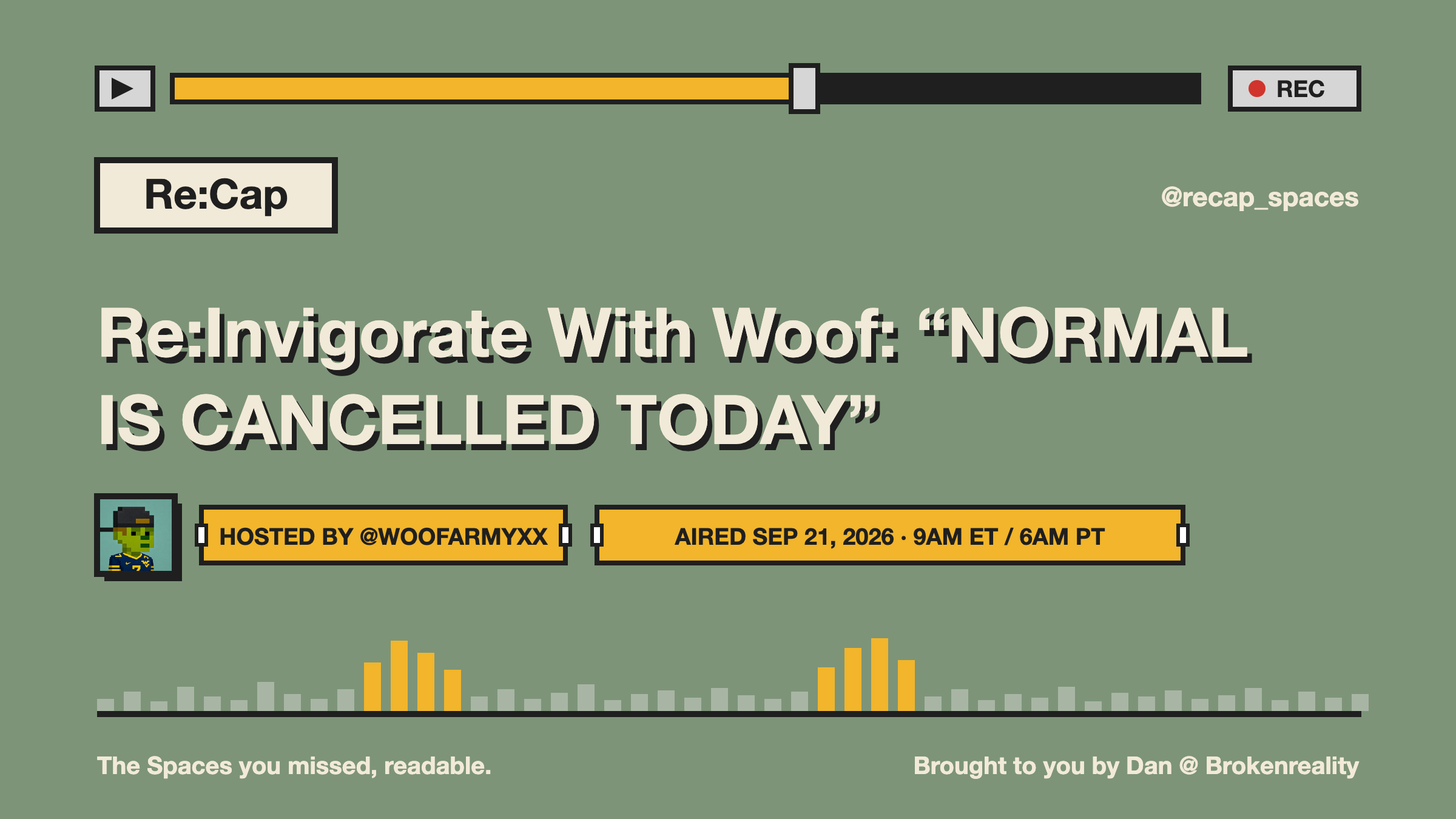 Re:Invigorate With Woof: “NORMAL IS CANCELLED TODAY”