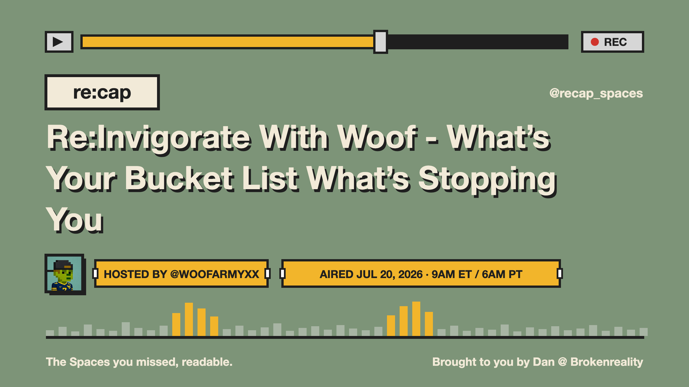 Re:Invigorate With Woof - What’s Your Bucket List What’s Stopping You